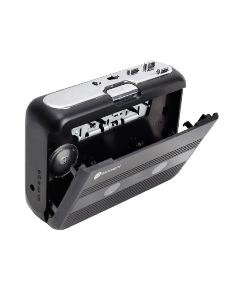 Mini Cassette Player Tape Record FM Radio with 3.5mm Headphone Jack Volume Control