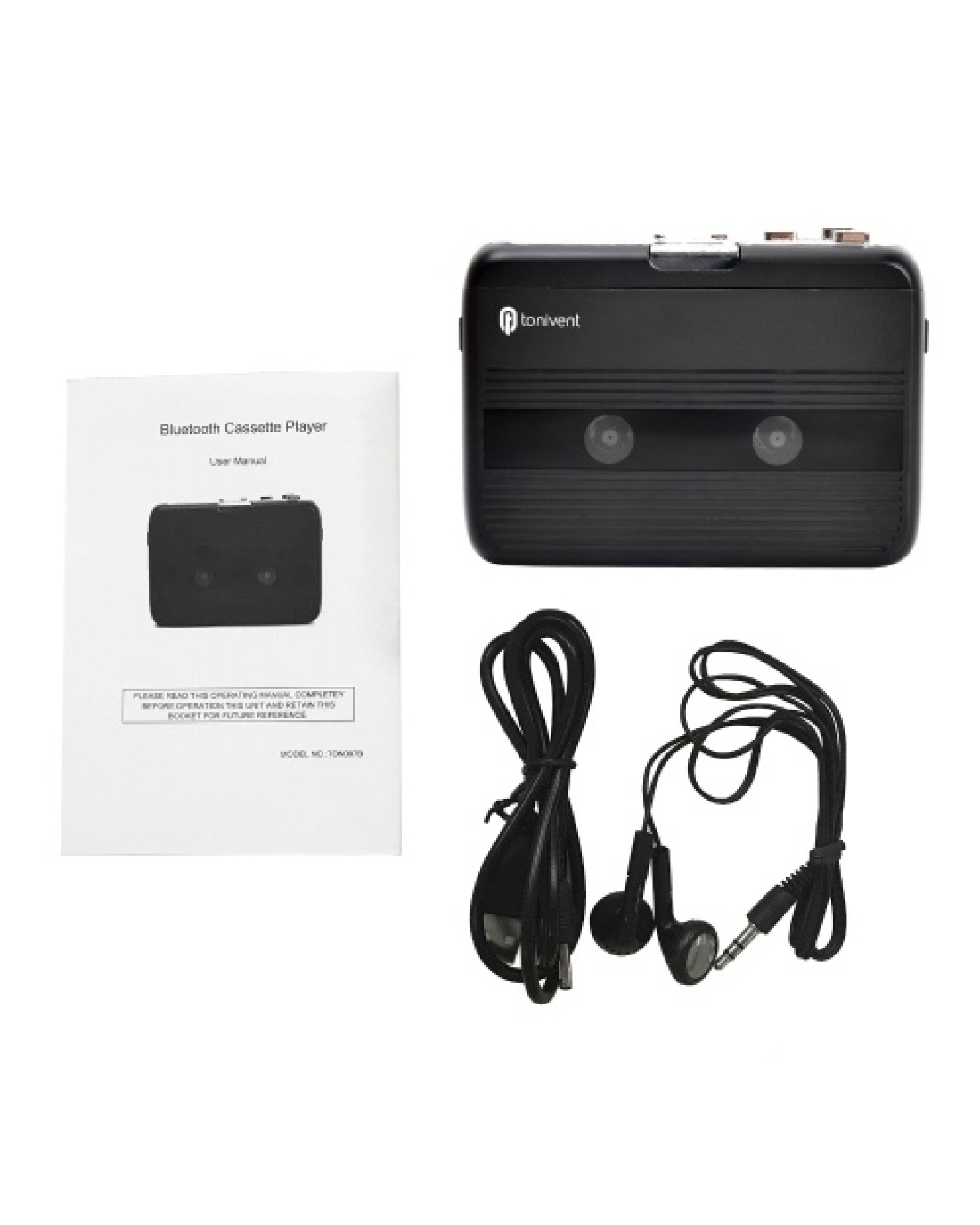 Mini Cassette Player Tape Record FM Radio with 3.5mm Headphone Jack Volume Control