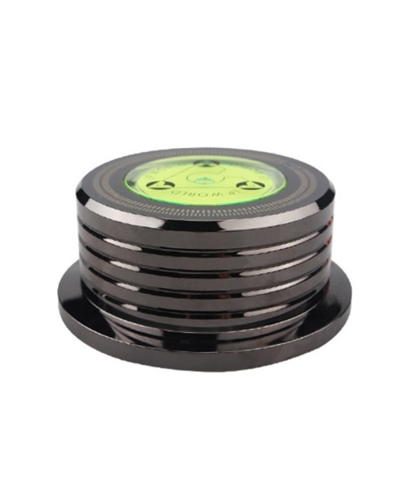 Record Weight Stabilizer 50Hz Bubble Level Speed Detection Turntable LP Disc Stabilizer Clamp for Vinyl Record Player