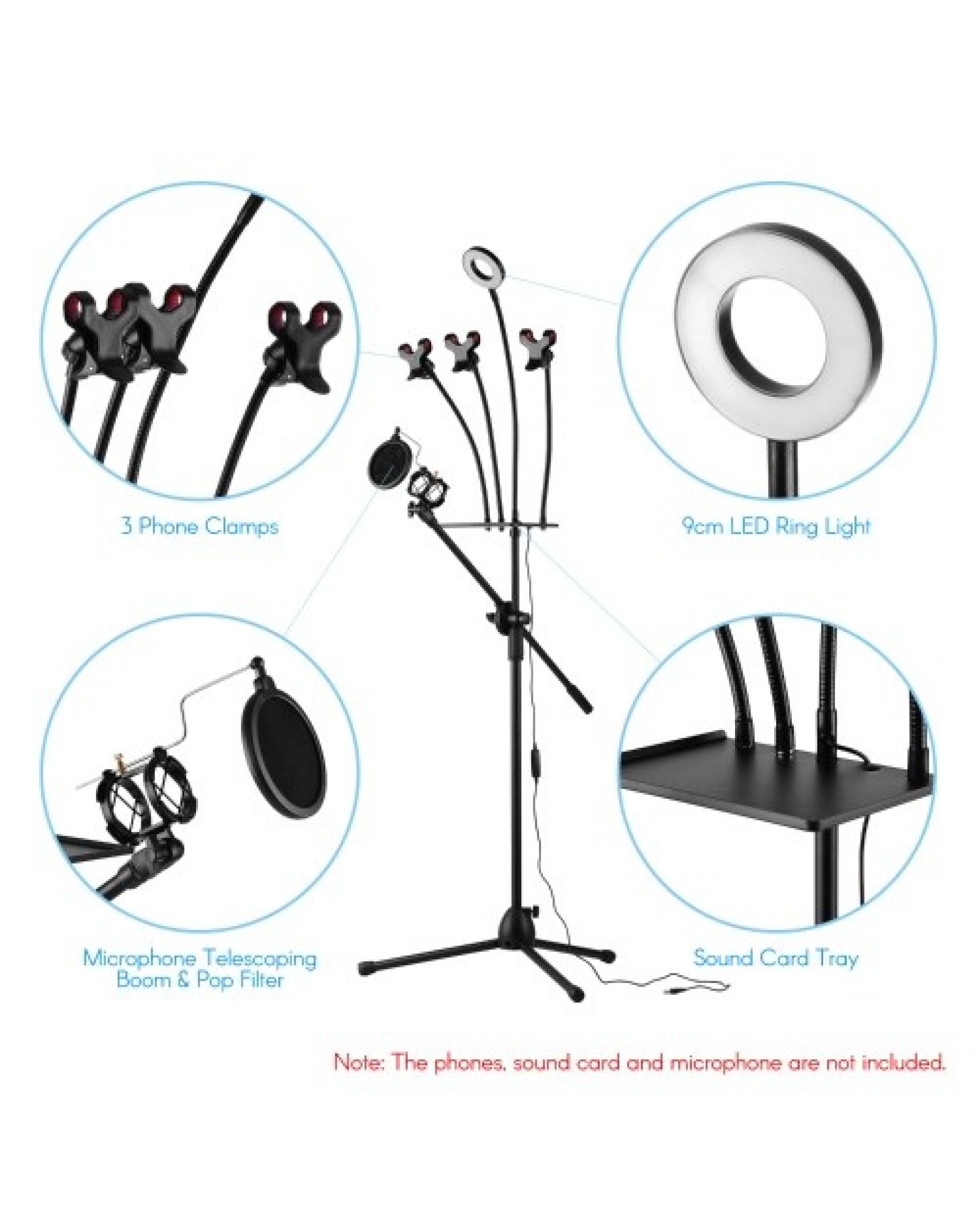 Streaming Microphone Tripod Stand