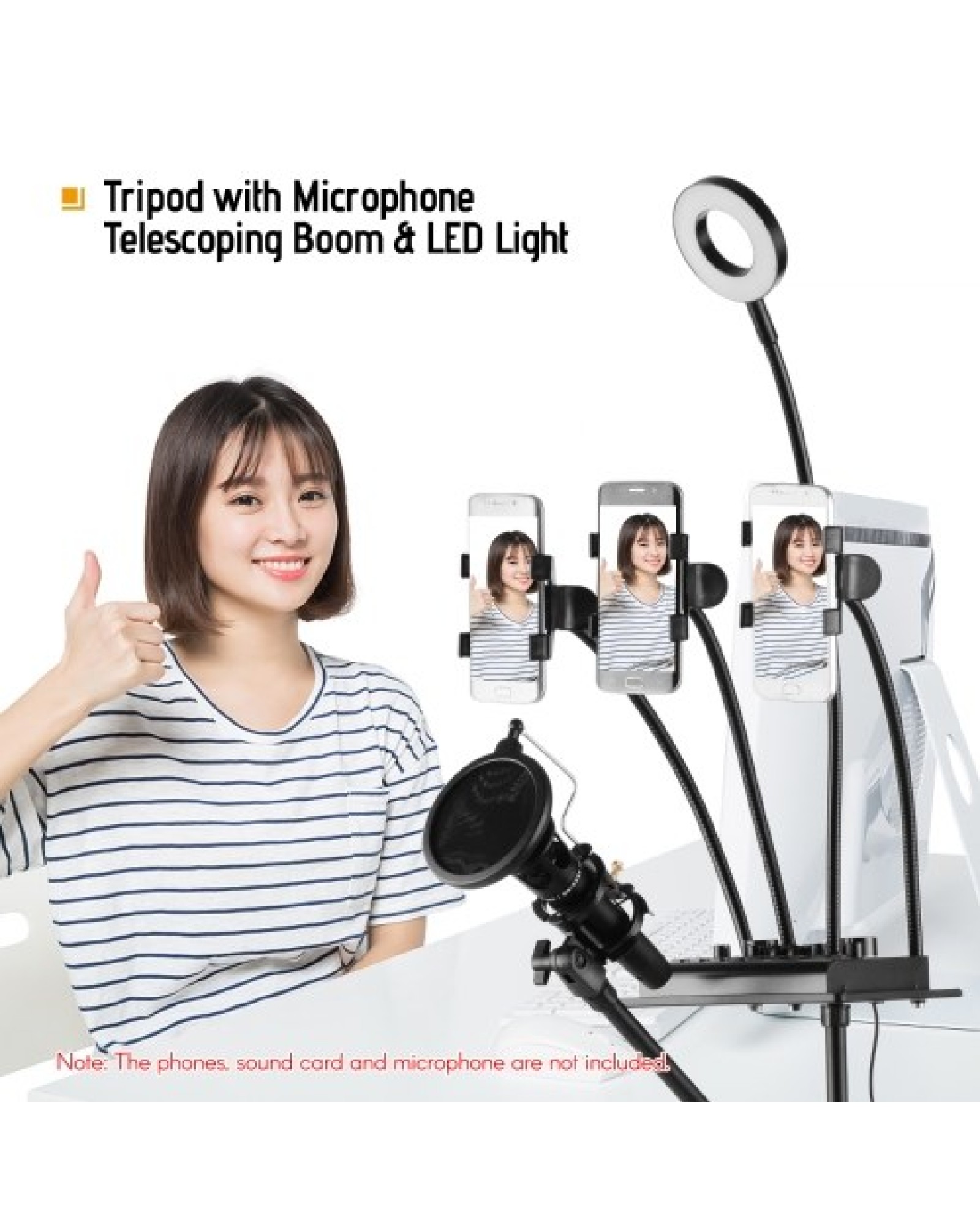 Streaming Microphone Tripod Stand