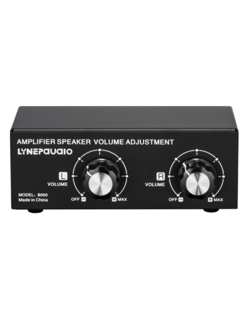 150W 14AWG Desktop Passive Speaker Volume Control Box Amplifier Speaker Volume Adjustment with Separate Left/Right Channel Contr