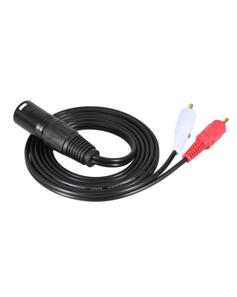 1.5m/ 5ft Stereo Audio Splitter Patch Y Cable Cord 1 XLR Male to 2 RCA Male Plug