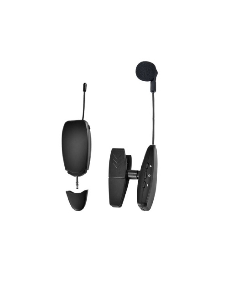 UHF Wireless Cardioid Condenser Microphone Clip-on Musical Instrument Mic for Saxophone Trumpets Clarinet