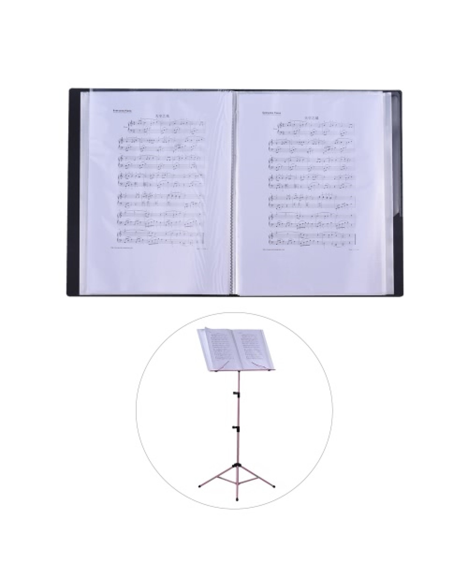 Music Sheet Score File Paper Documents Storage Folder Holder Plastic A4 Size 40 Package Pockets