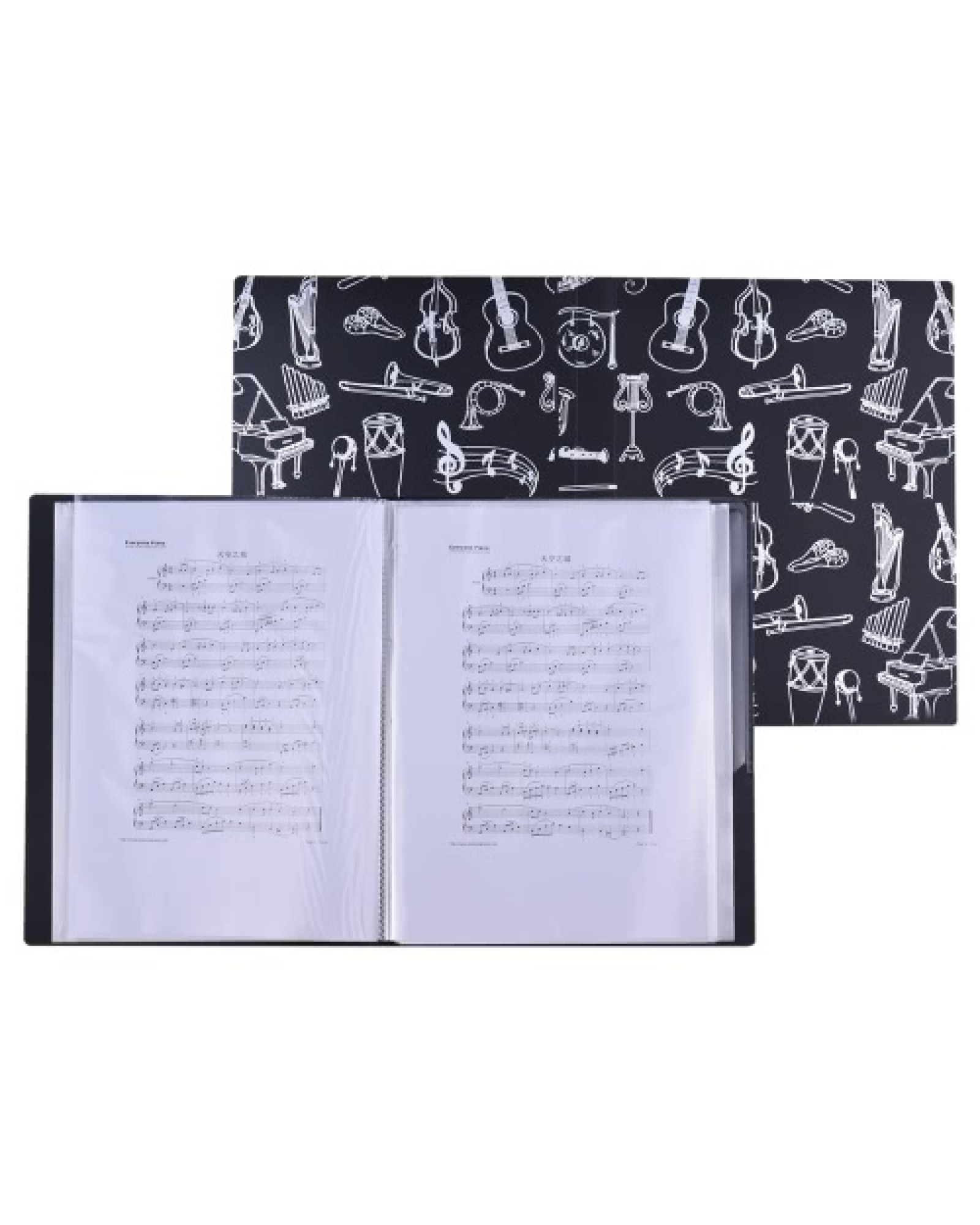 Music Sheet Score File Paper Documents Storage Folder Holder Plastic A4 Size 40 Package Pockets