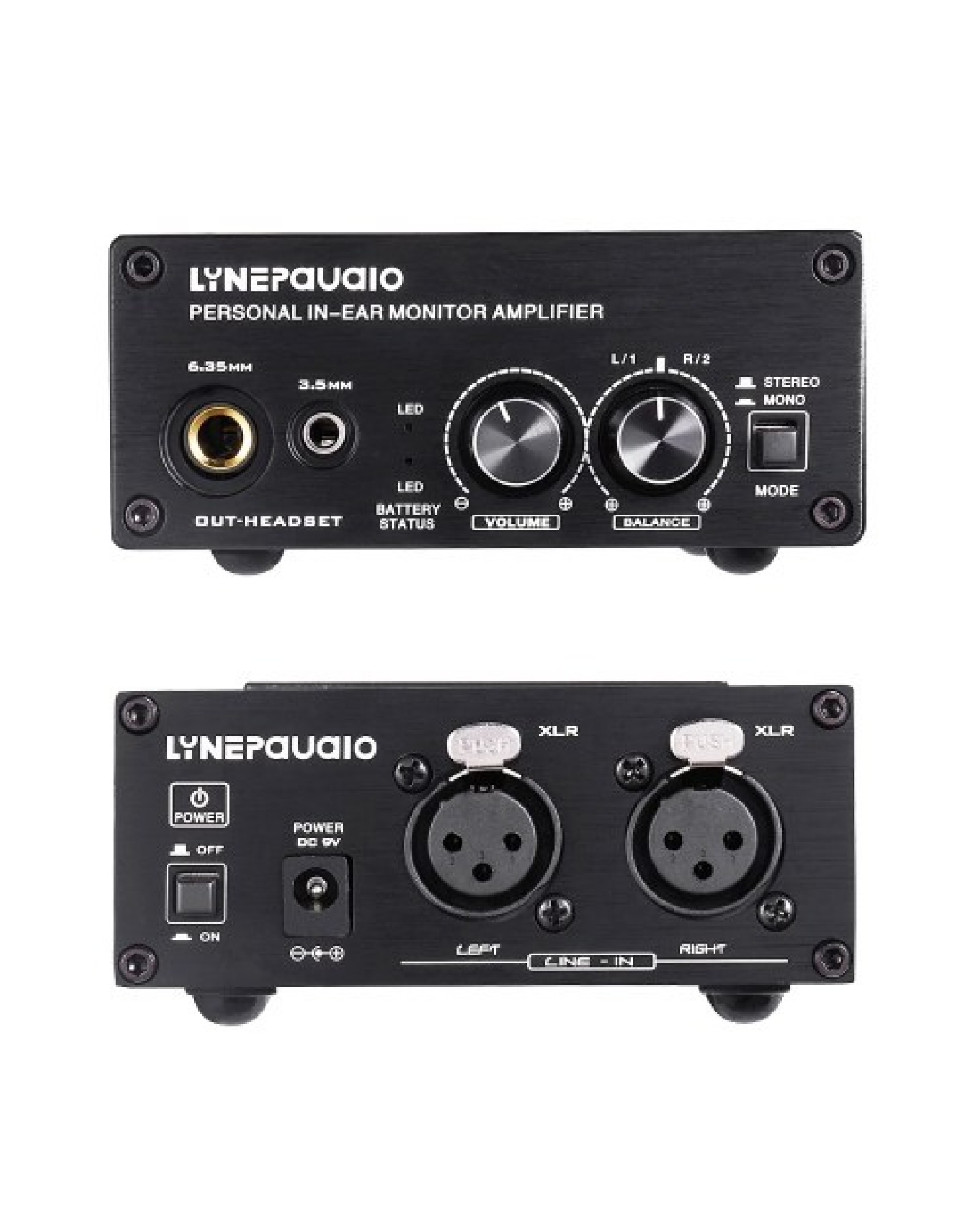 Mono/ Stereo Headphones Amplifier Amp with Dual XLR Inputs