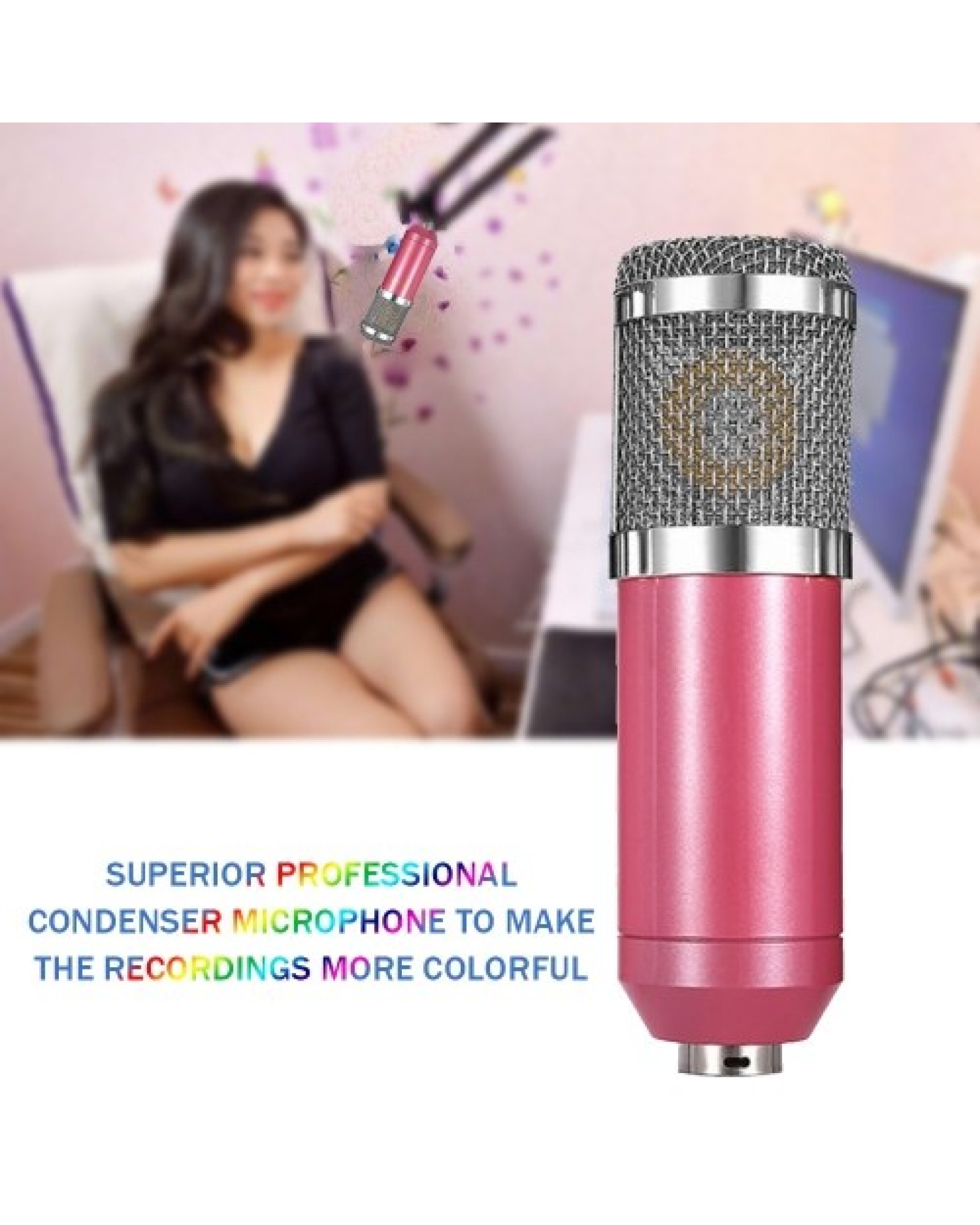 Condenser Microphone High Sensitivity Recording Microphone Professional Recording Equipment