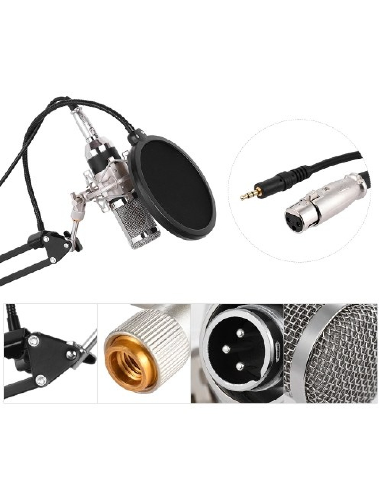 External Audio Mixing Sound Card USB Audio Interface with Multiple Sound Effects Built-in Rechargeable Battery +  Professional S
