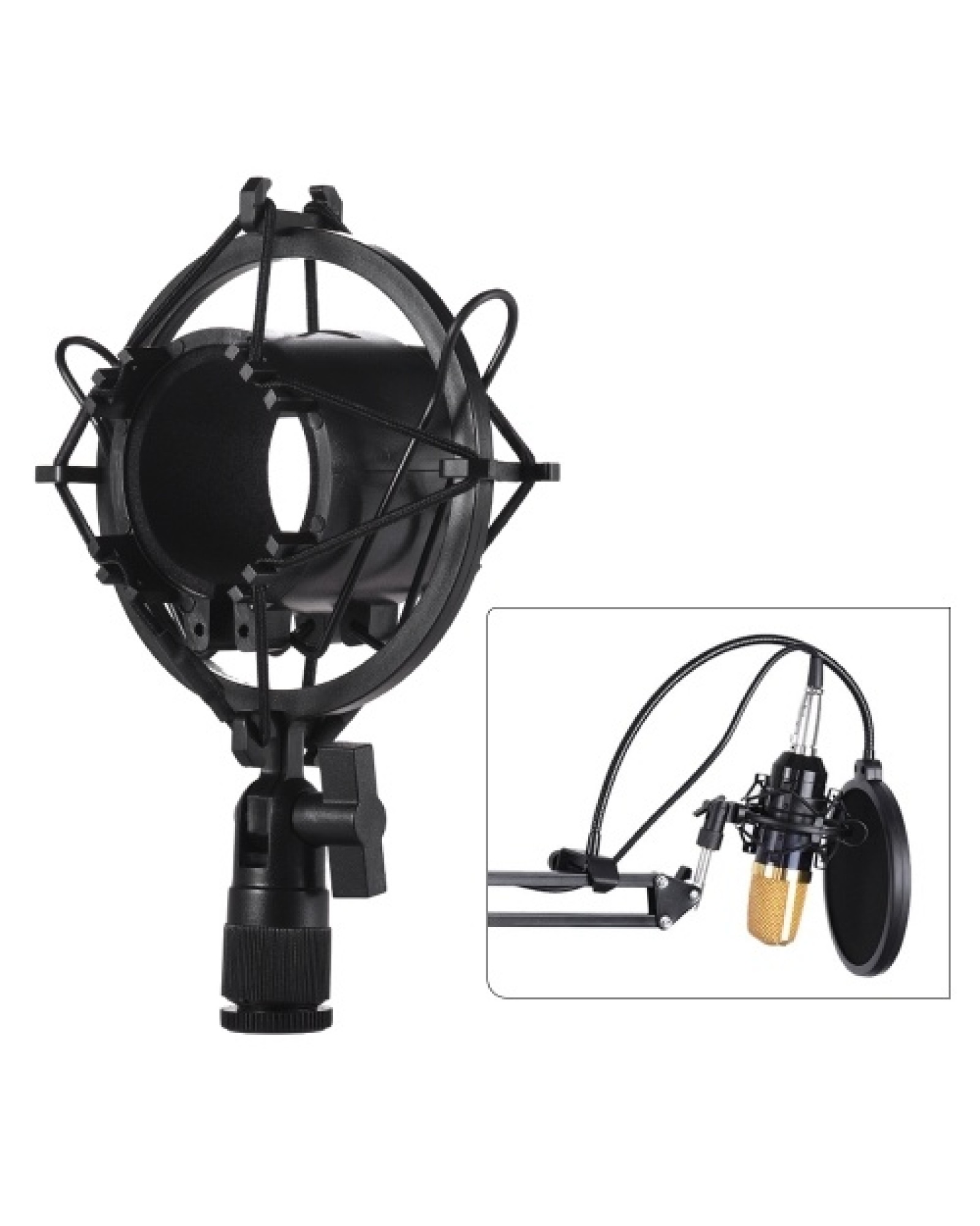 Univerdal Condenser Microphone Mic Shock Mount Holder Bracket Plastic