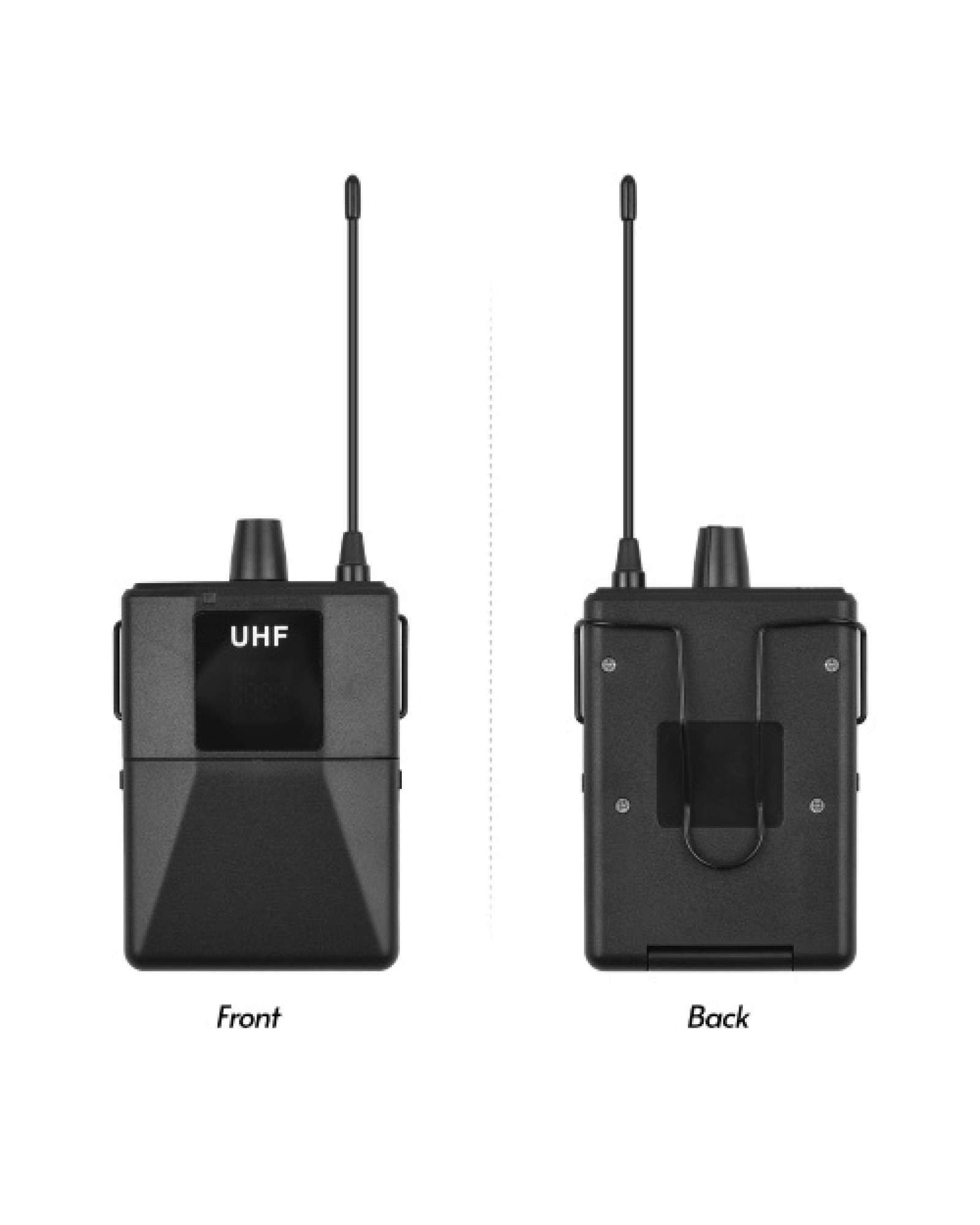 UHF Wirless Microphone System with Body-pack Microphone Receiver