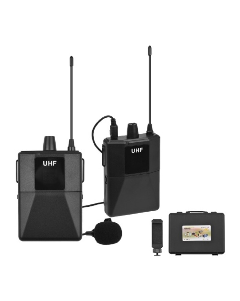 UHF Wirless Microphone System with Body-pack Microphone Receiver