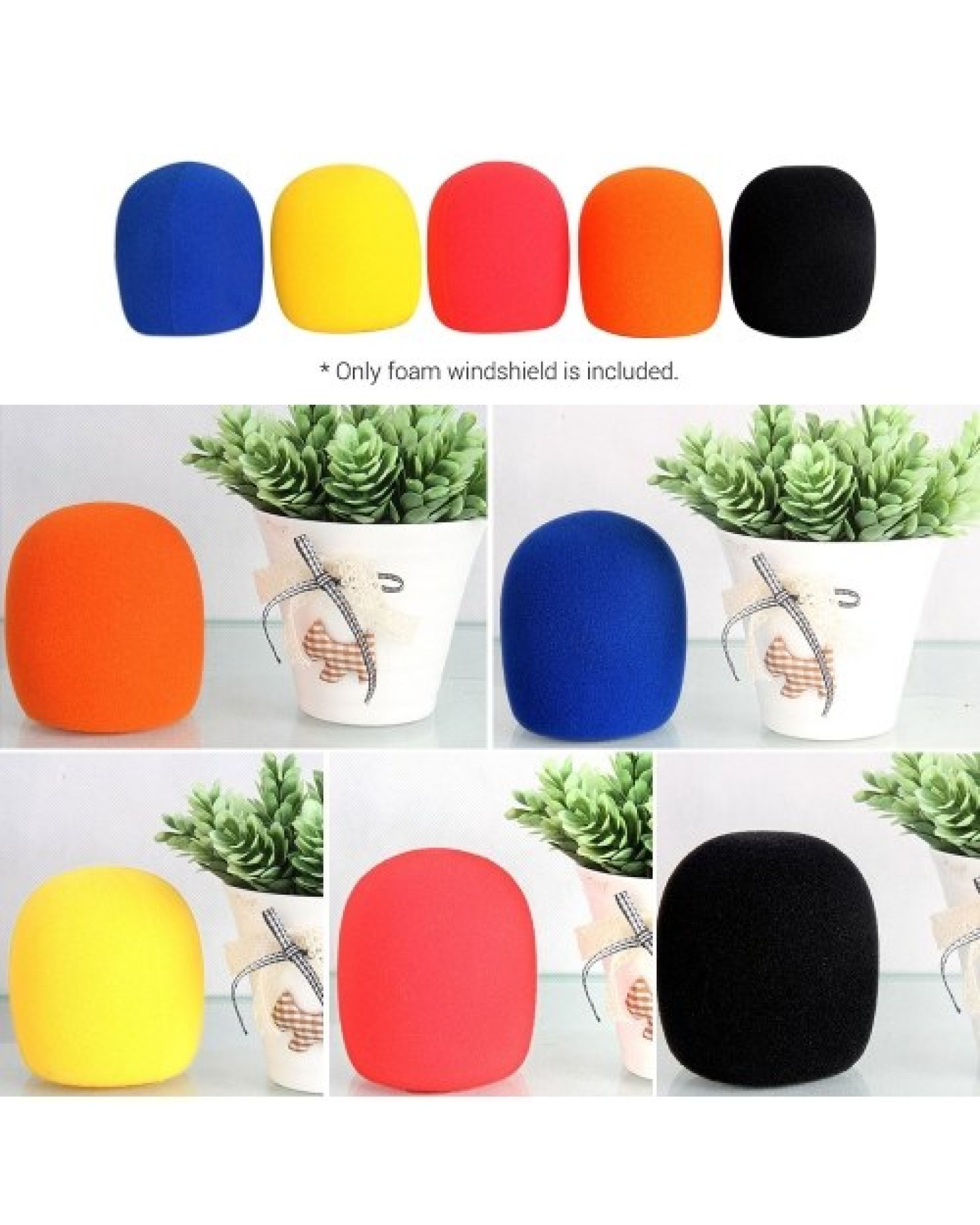 5pcs/lot Universal Mic Accessories Foam Cover Handheld Microphone Windshield Sponge Cap Ball Shape Microphone Windscreen for KTV