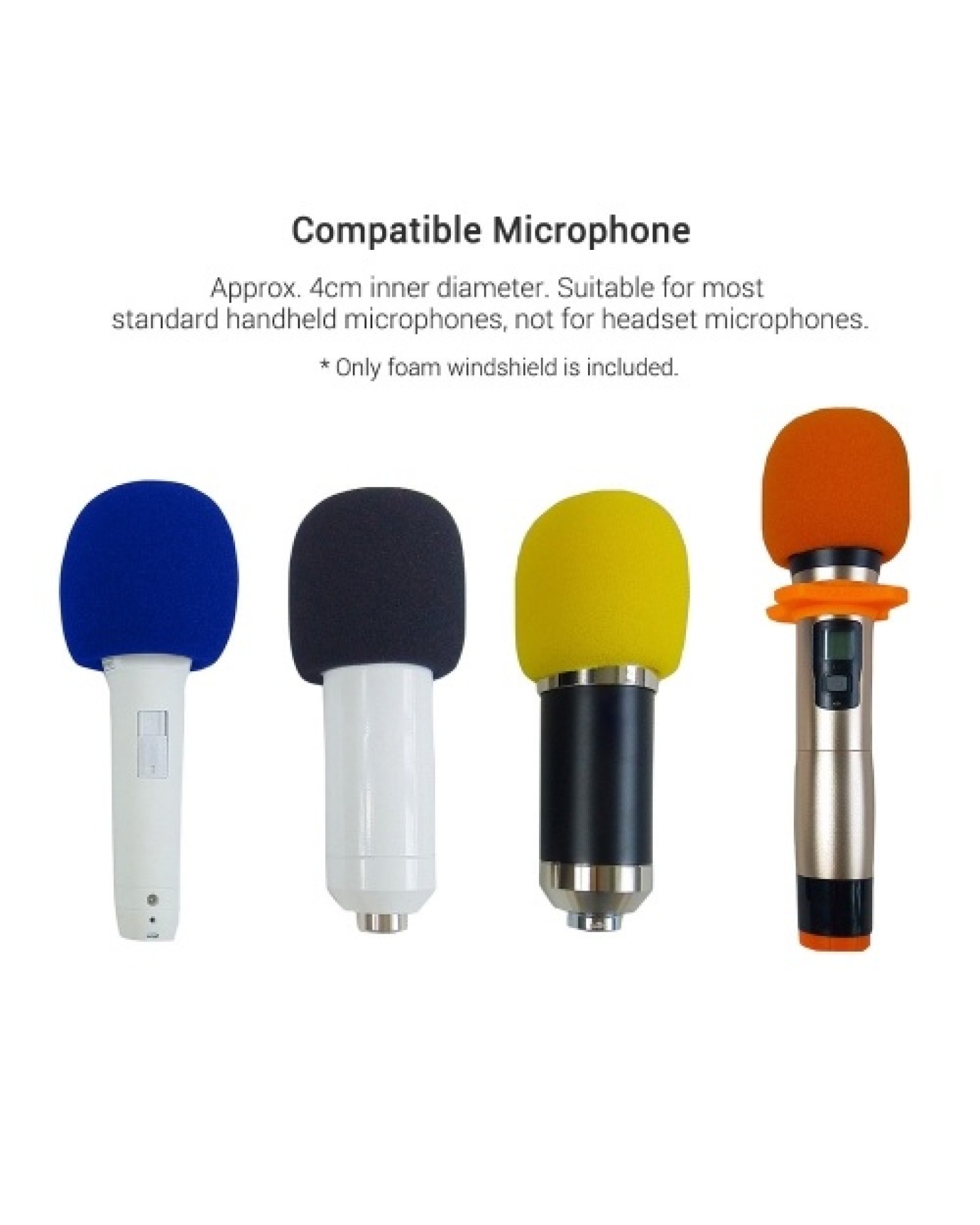 5pcs/lot Universal Mic Accessories Foam Cover Handheld Microphone Windshield Sponge Cap Ball Shape Microphone Windscreen for KTV