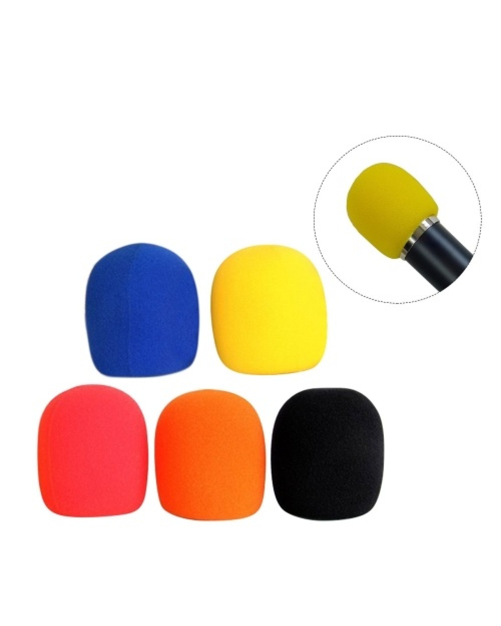 5pcs/lot Universal Mic Accessories Foam Cover Handheld Microphone Windshield Sponge Cap Ball Shape Microphone Windscreen for KTV
