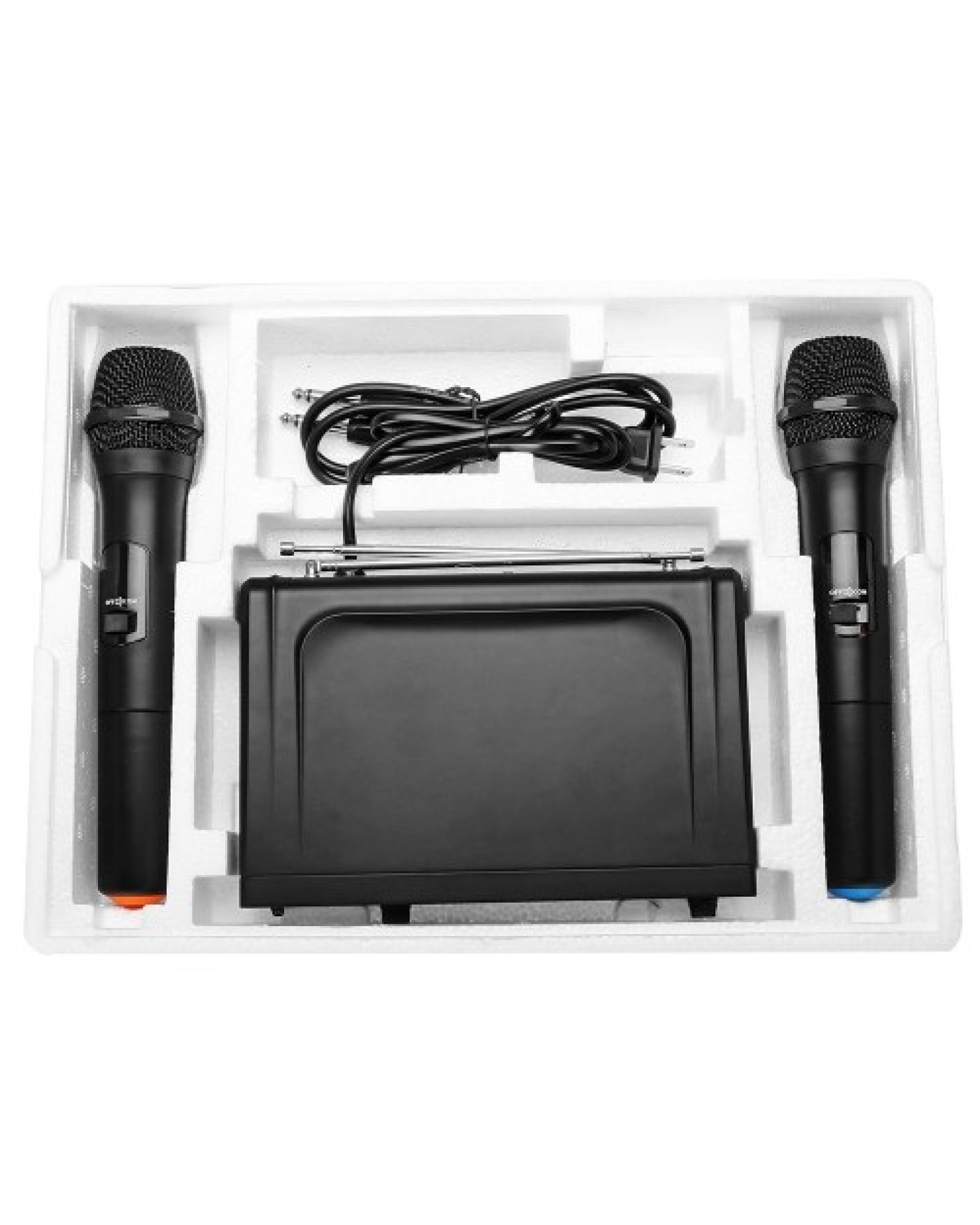 Karaoke Microphones UHF Professional 2 CH Cordless Dual Handheld Microphone Digital LCD Display Mic System