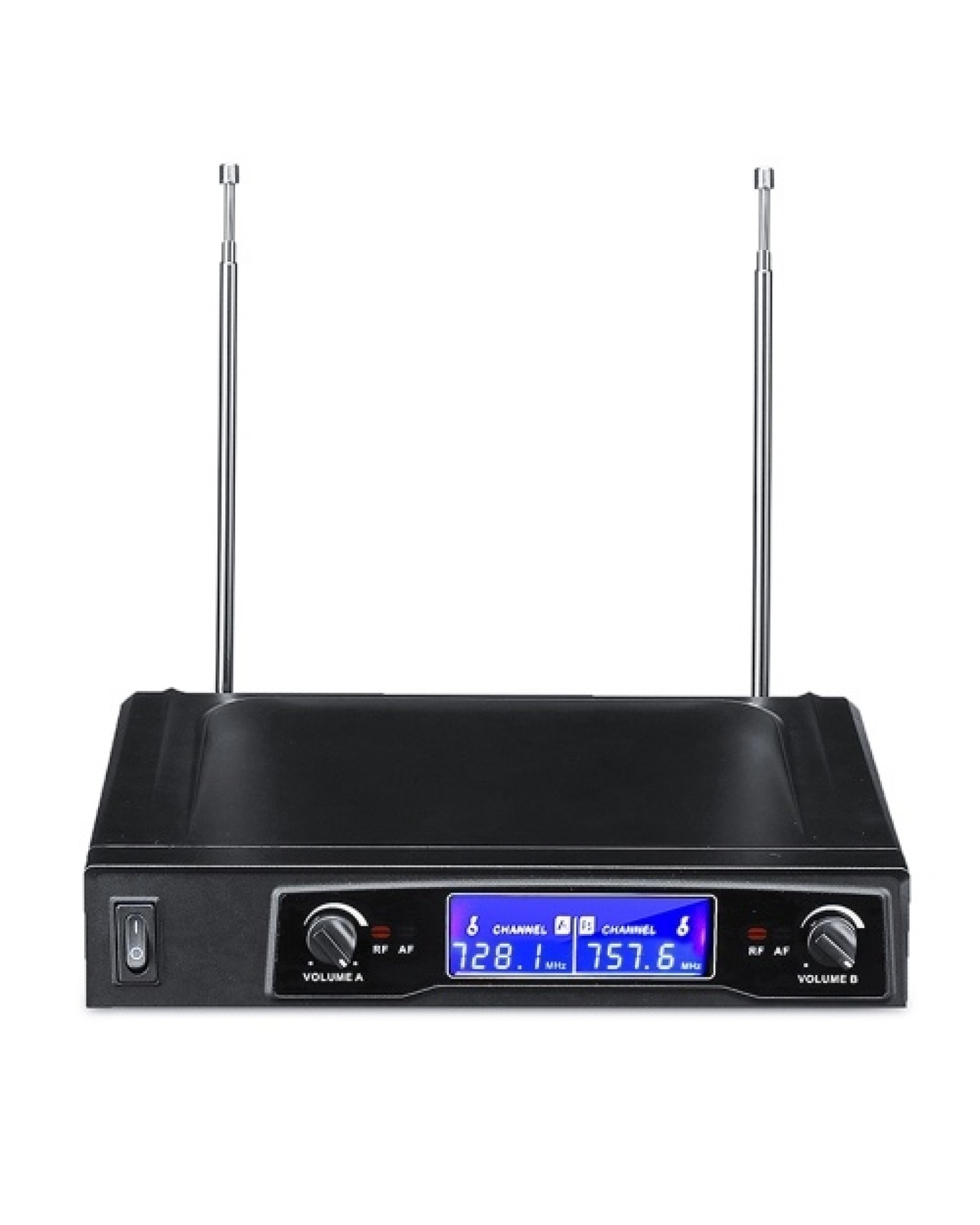 Karaoke Microphones UHF Professional 2 CH Cordless Dual Handheld Microphone Digital LCD Display Mic System