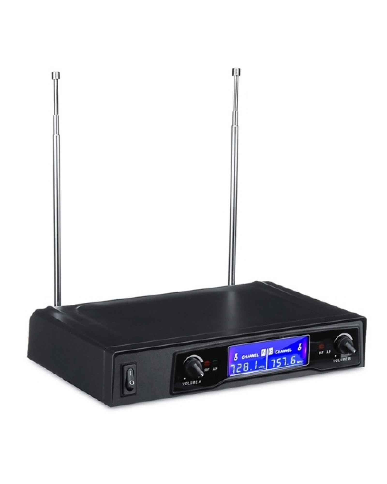 Karaoke Microphones UHF Professional 2 CH Cordless Dual Handheld Microphone Digital LCD Display Mic System