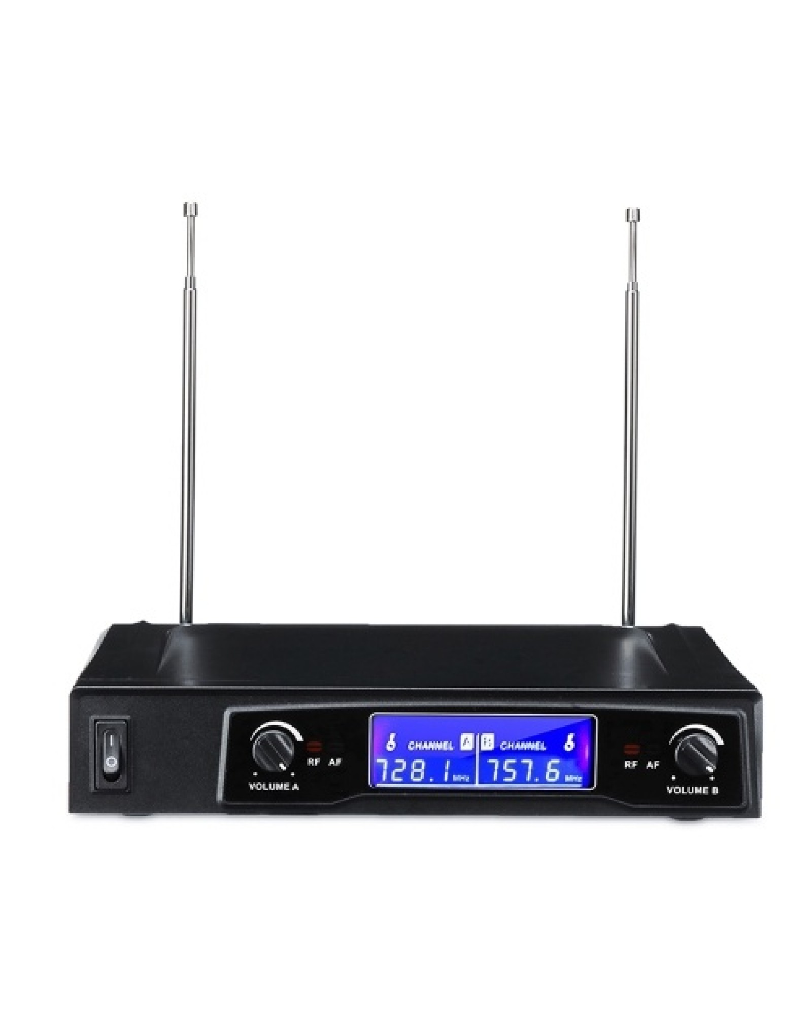 Karaoke Microphones UHF Professional 2 CH Cordless Dual Handheld Microphone Digital LCD Display Mic System