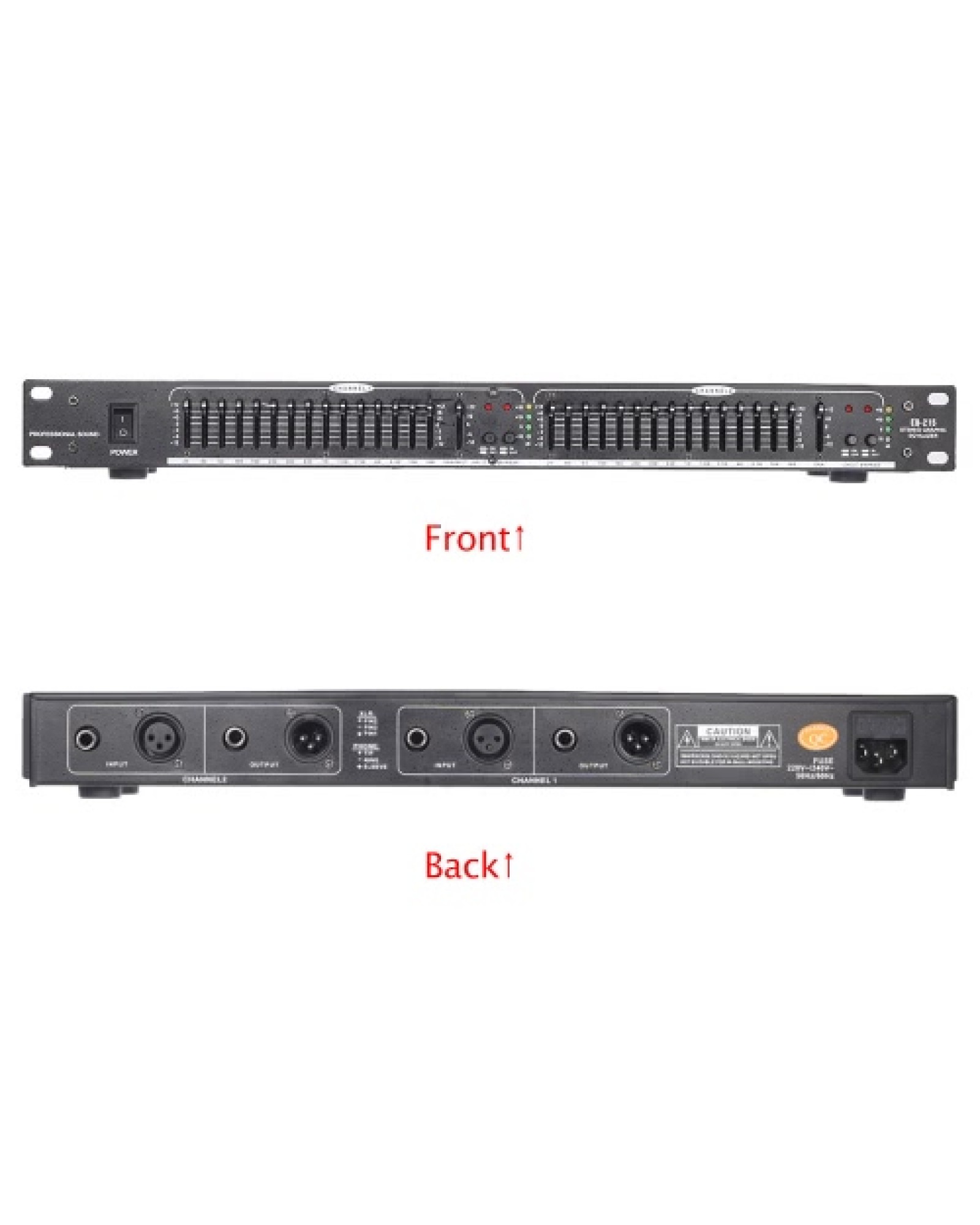 EQ-215 Dual Channel 15-Band Equalizer 1U Rack Mount
