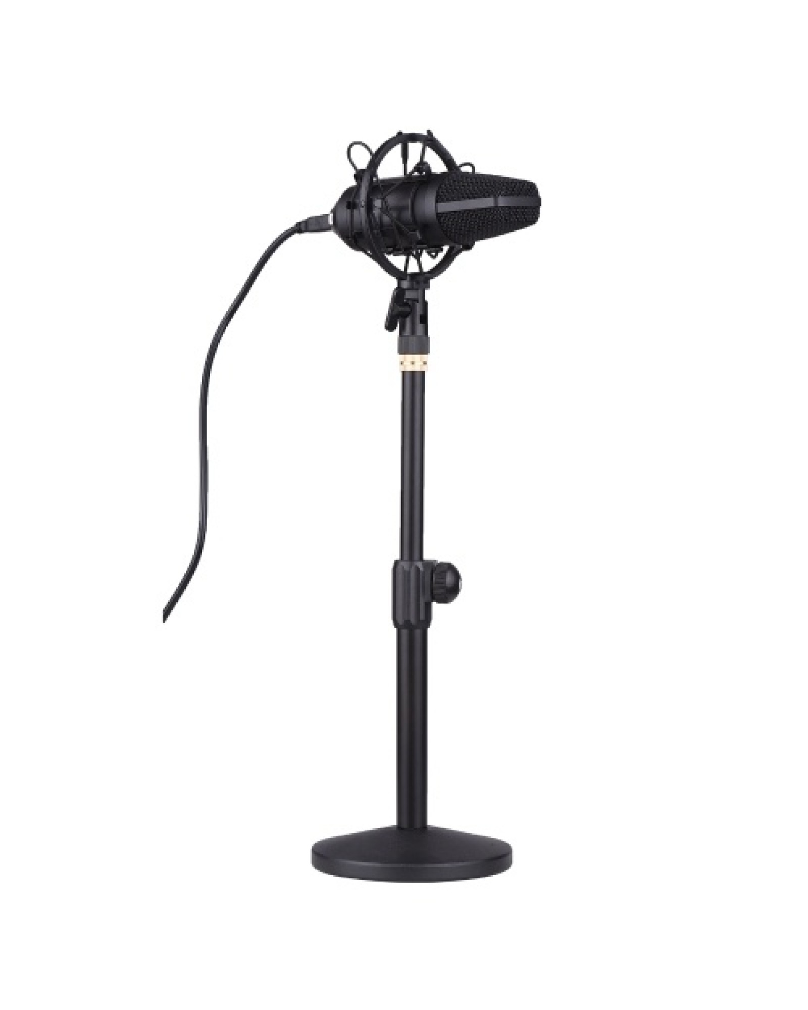 Professional Desktop USB Condenser Microphone with Flat Head High Sampling Rate Monitoring Function Plug-And-Play Capacitor Mic 