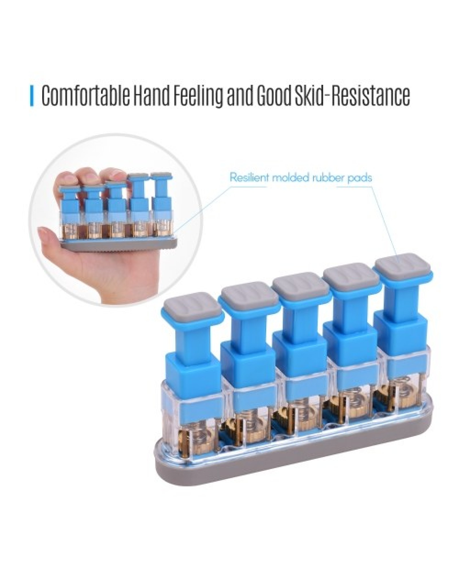 Professional Finger Exerciser with 5 Pressing Piston Keys Hand Strengthener Training Fingers Tension Dexterity