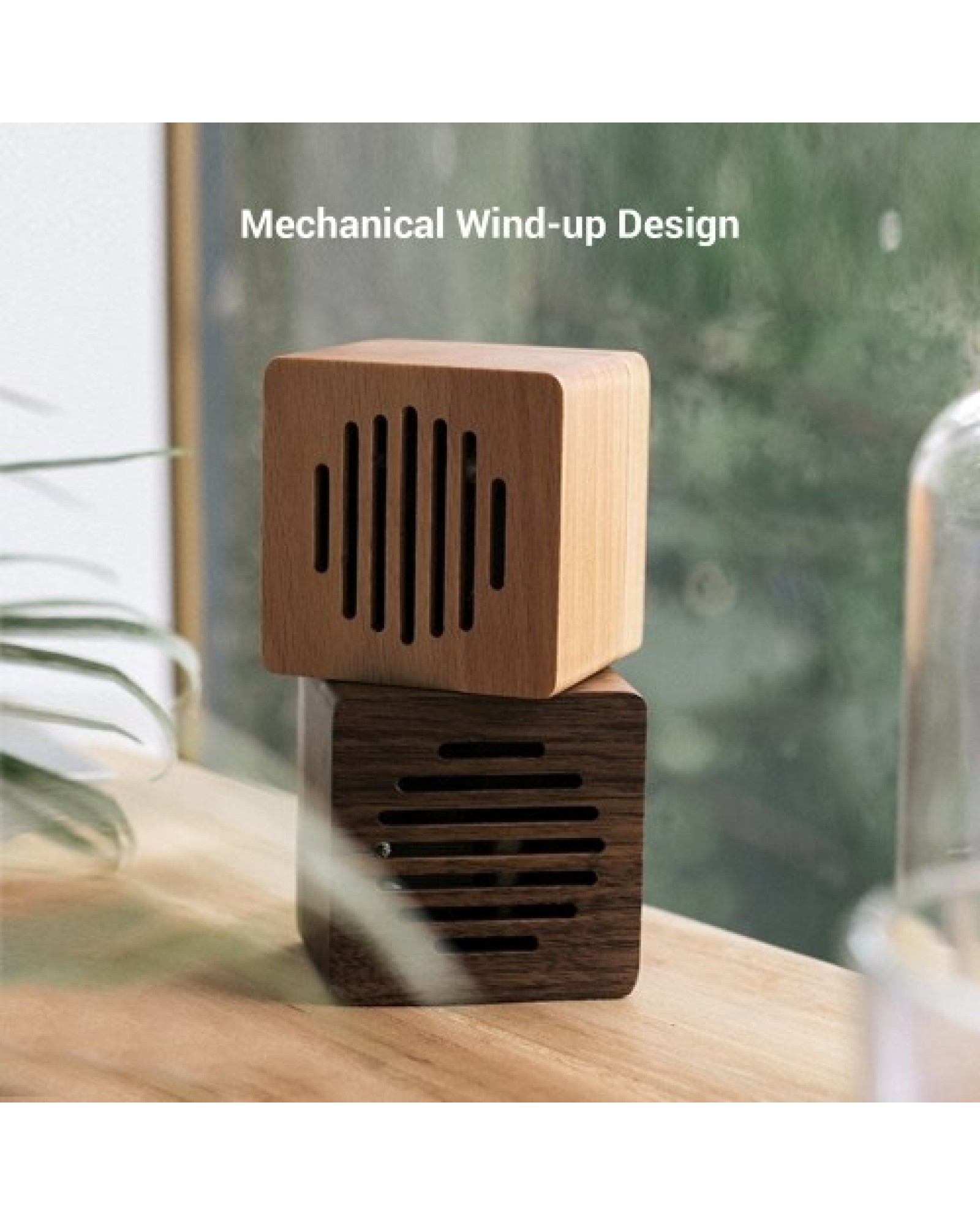 Wooden Music Box Minimalism cube Musical Box Birthday Christmas Valentine'S Day Gift(Melody: Kimiwo Nosete)