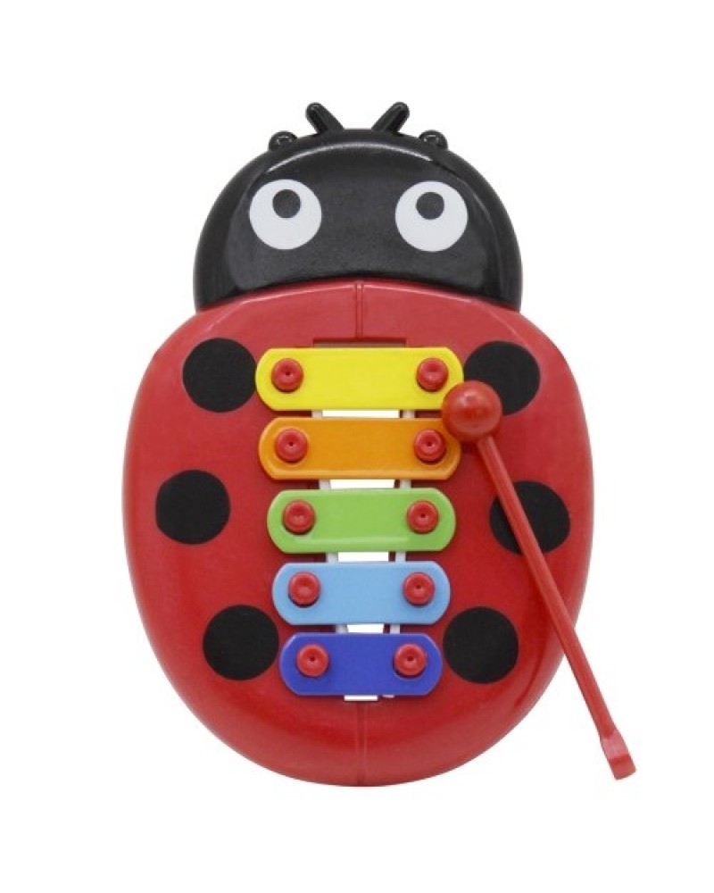 Colorful 5 Tones Kids Children Xylophone Glockenspiel Cartoon Ladybird Shape