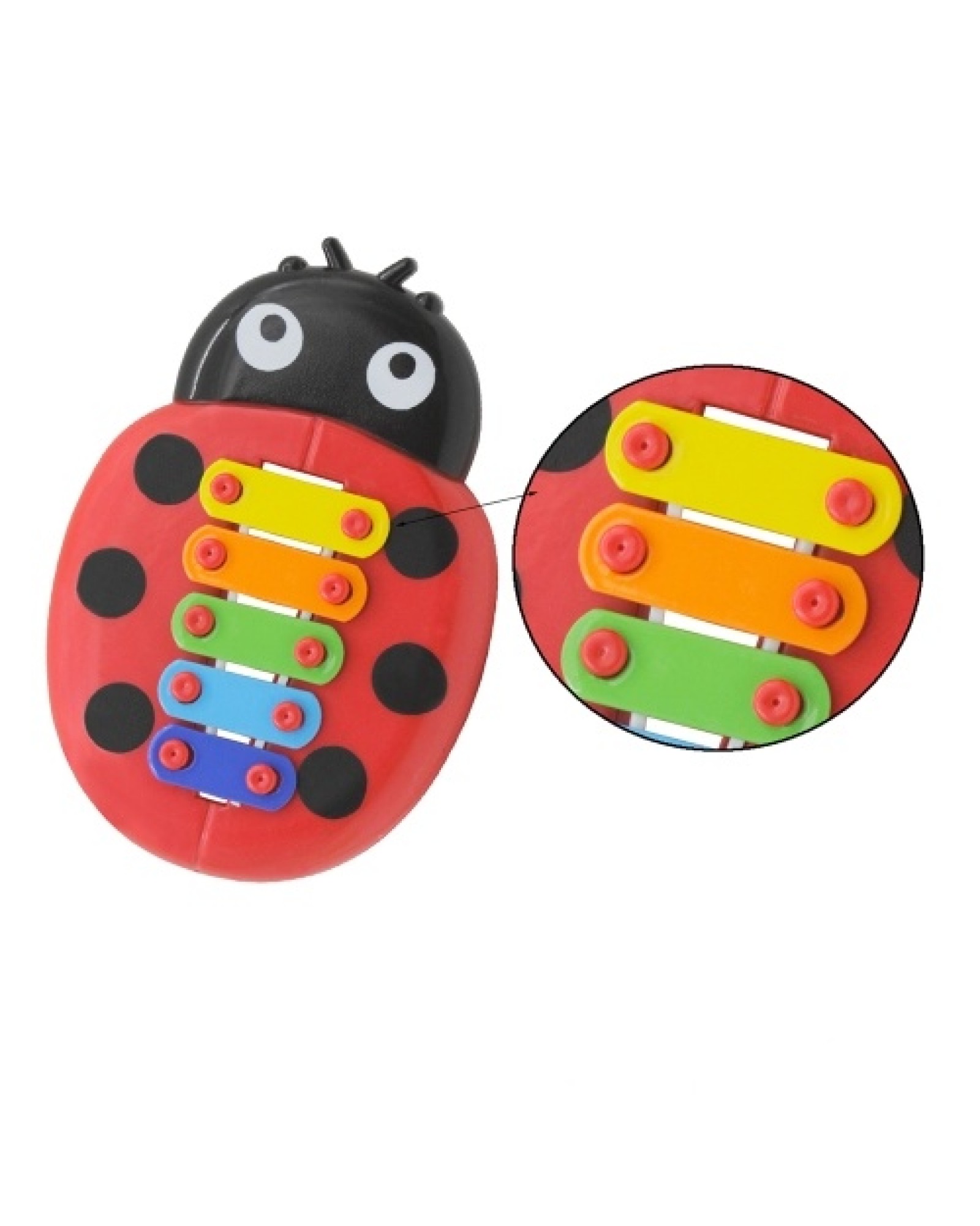 Colorful 5 Tones Kids Children Xylophone Glockenspiel Cartoon Ladybird Shape