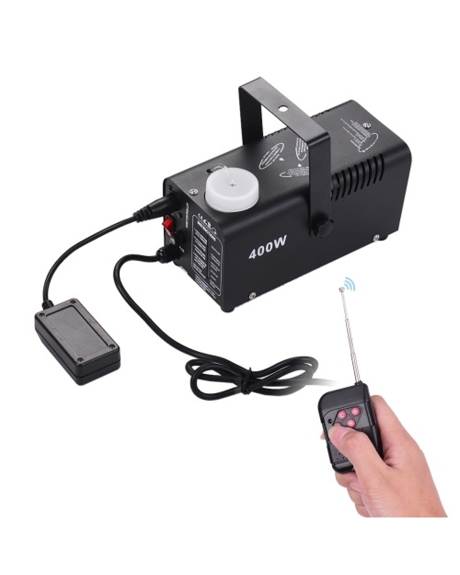 Wireless 400 Watt Fogger Fog Smoke Machine with Remote Control for Party Live Concert DJ Bar KTV Stage Effect