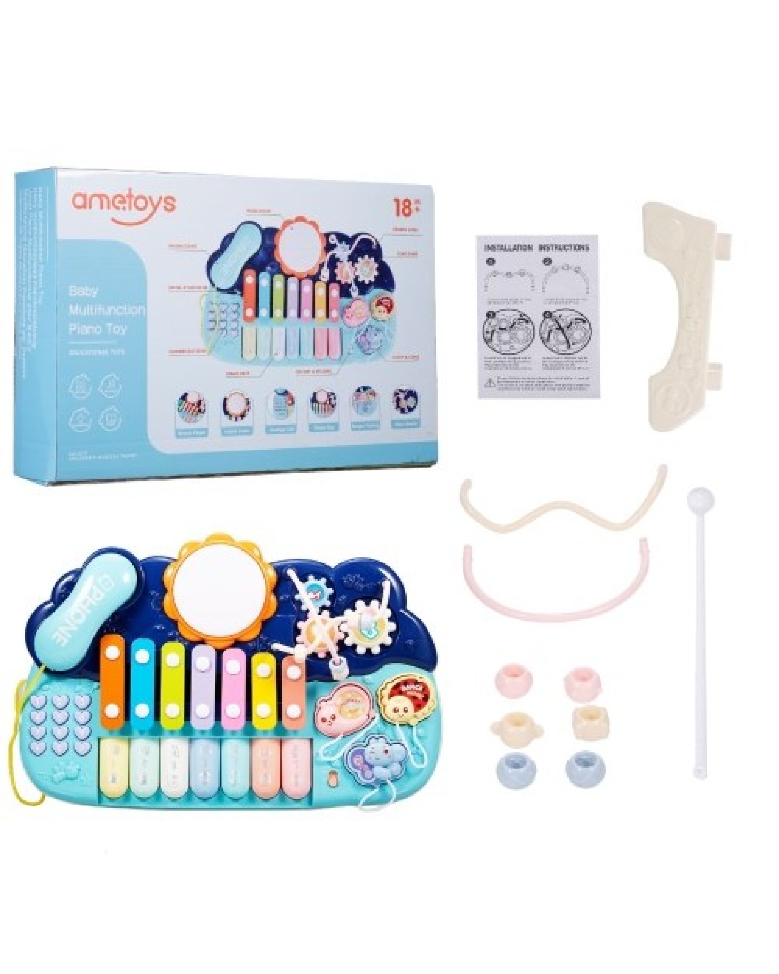 Ametoys Multifunctional music drum