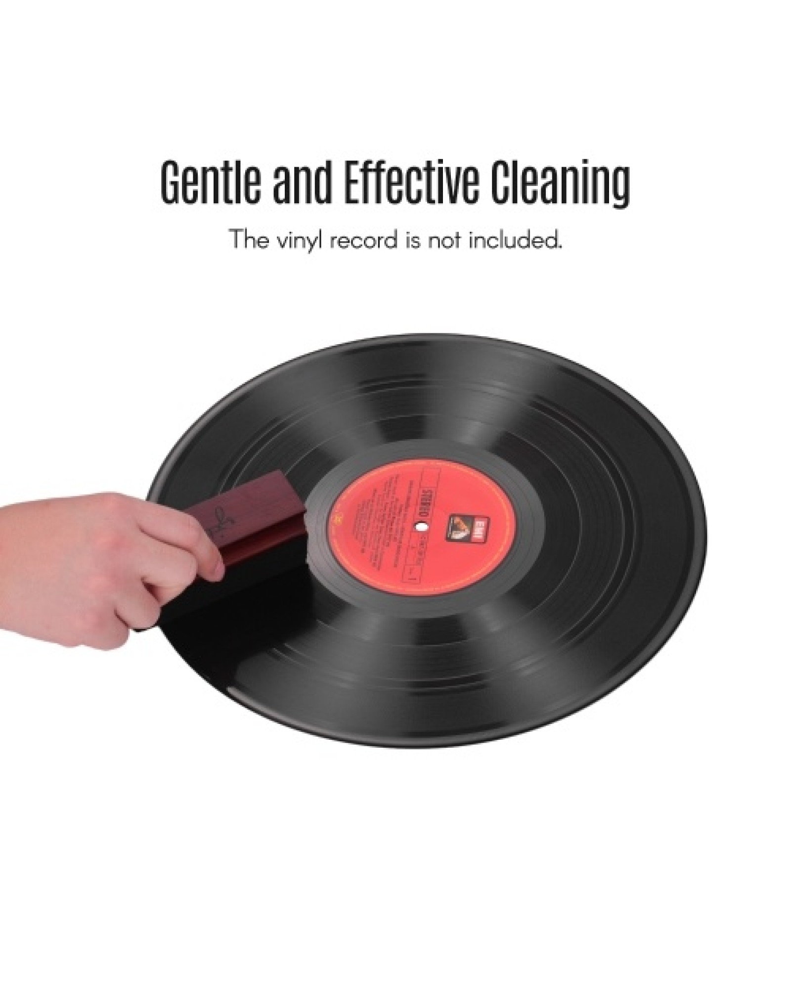 Soft Velvet Record Cleaner Cleaning Brush with Wooden Handle for Vinyl Records Cleaning Supplies