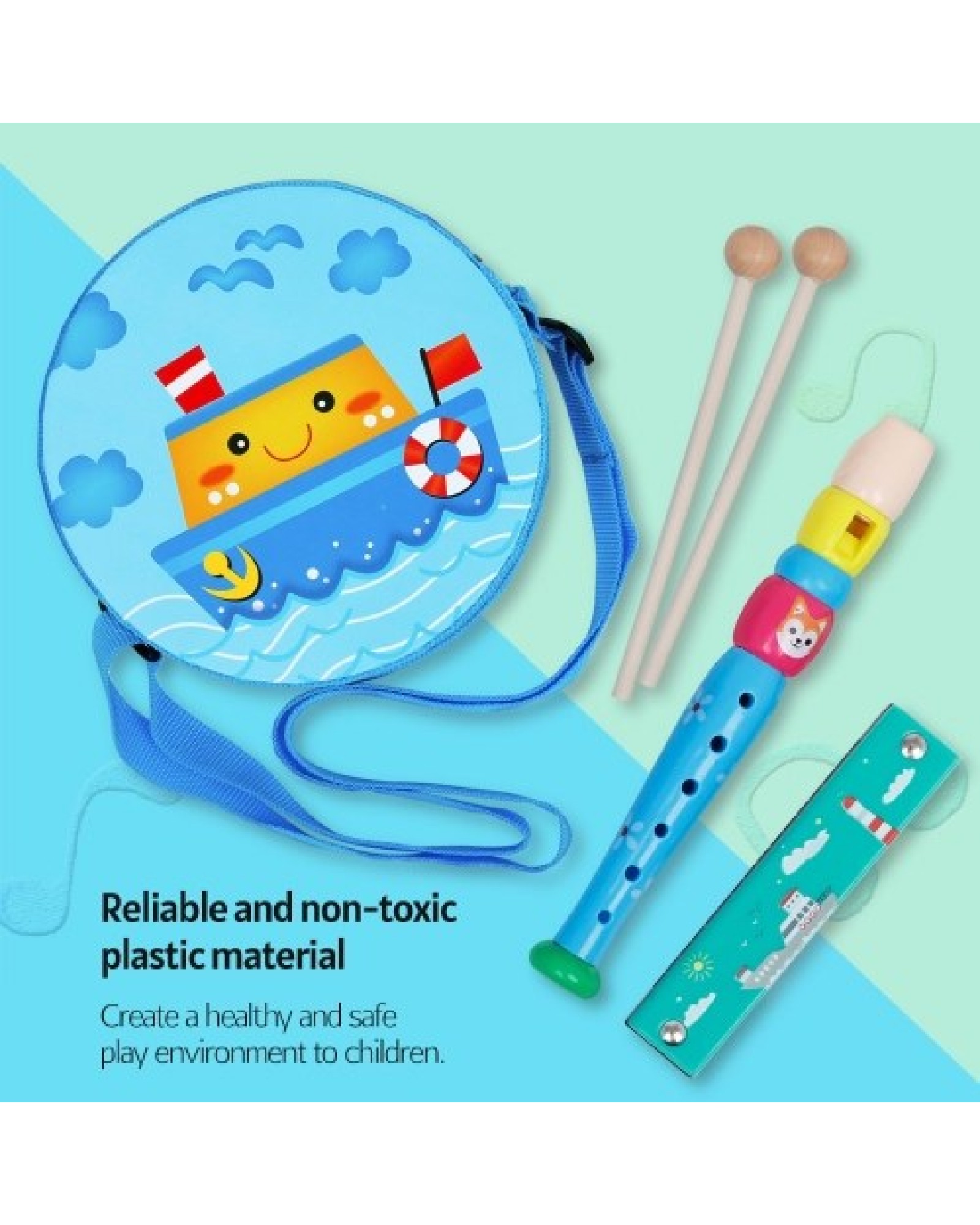 Musical Toys Set Percussion Instrument Band Rhythm Kit