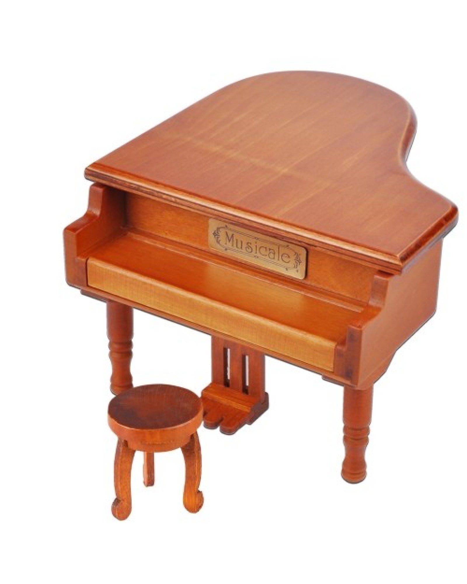 Windup Wooden Piano Musical Box Classical Melody Music Box Castle in the Sky Melody Gift for Children Girls