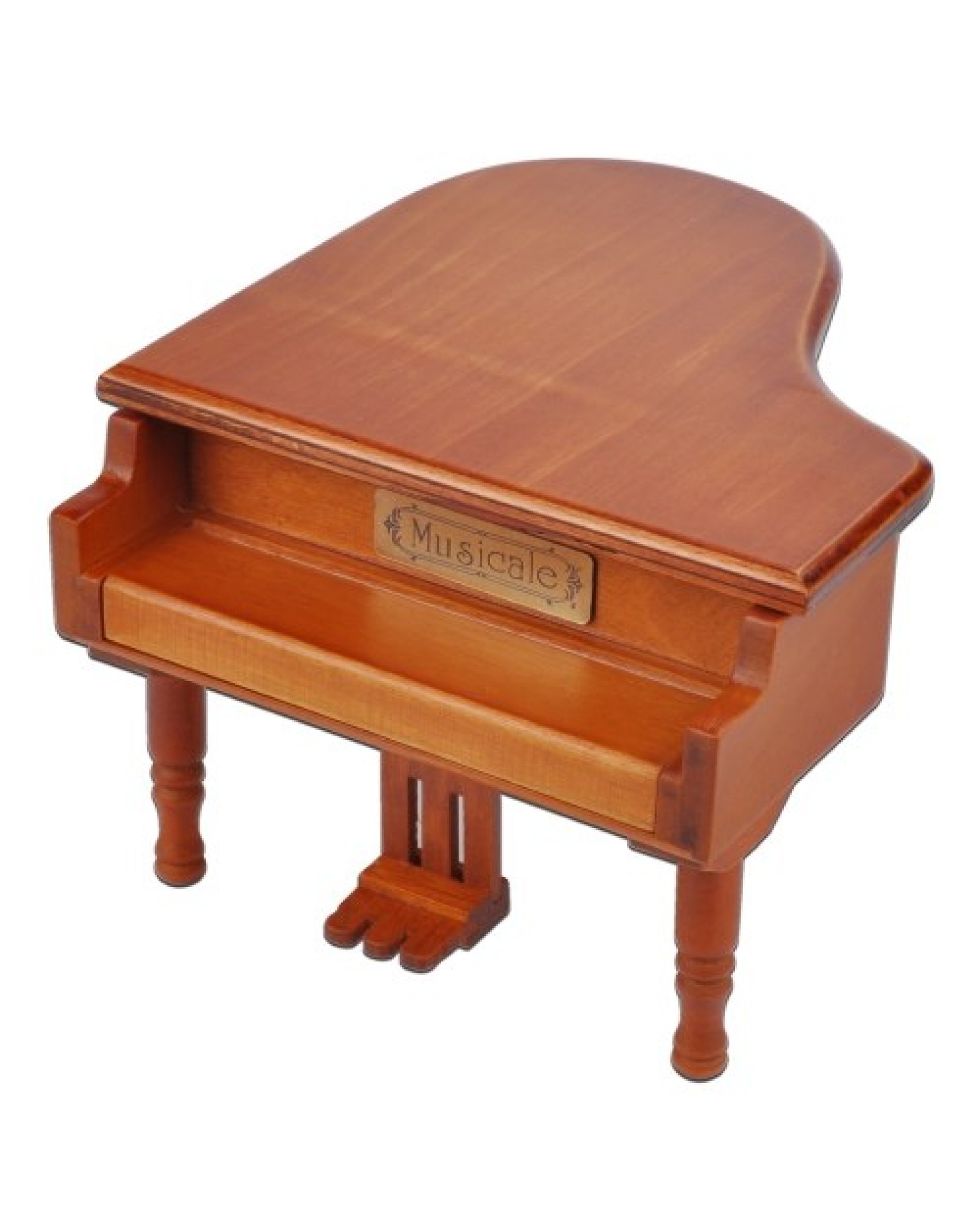 Windup Wooden Piano Musical Box Classical Melody Music Box Castle in the Sky Melody Gift for Children Girls