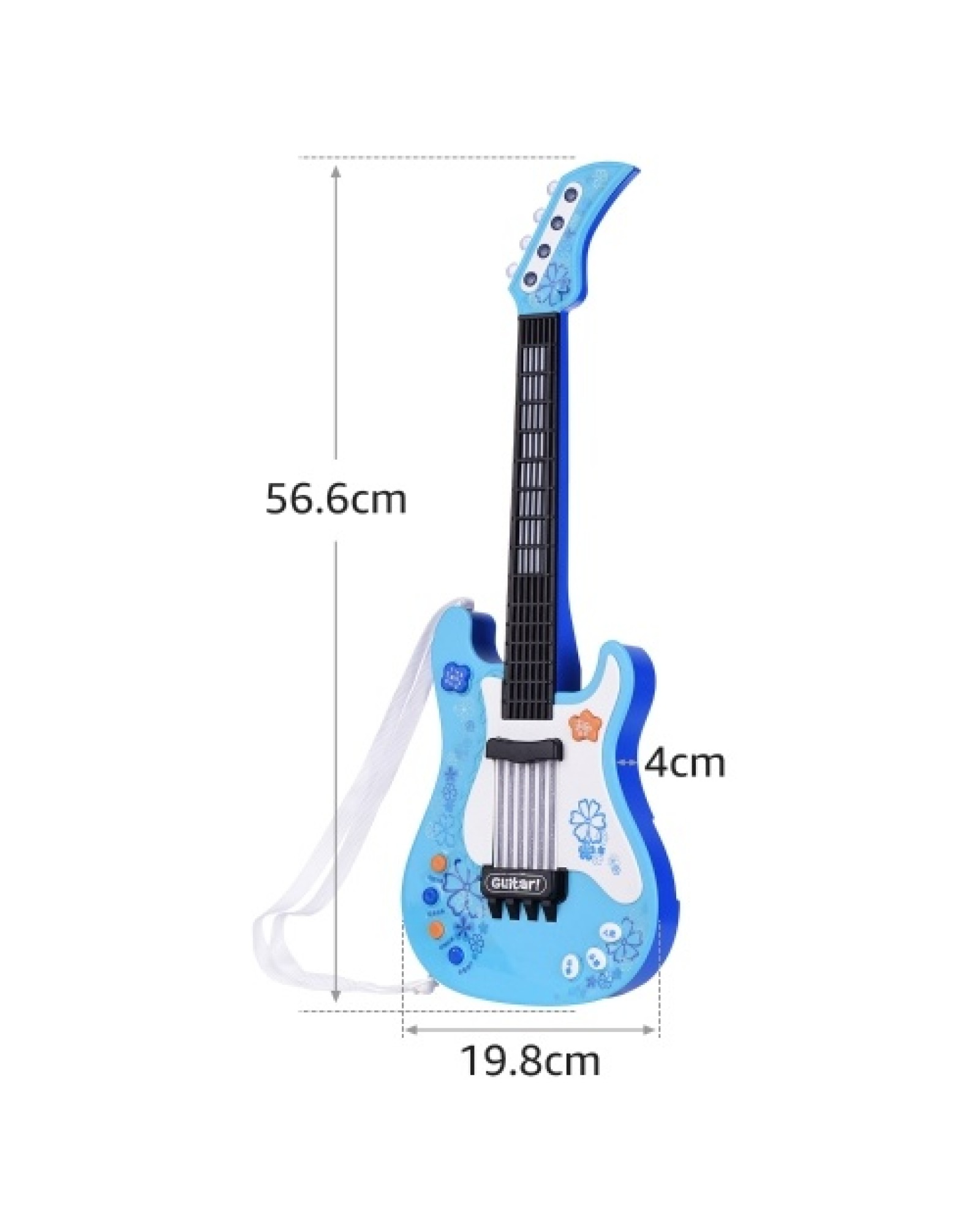 Kids Little Guitar with Rhythm Lights and Sounds Fun Educational Musical Instruments Electric Guitar Toy for Toddlers Children B