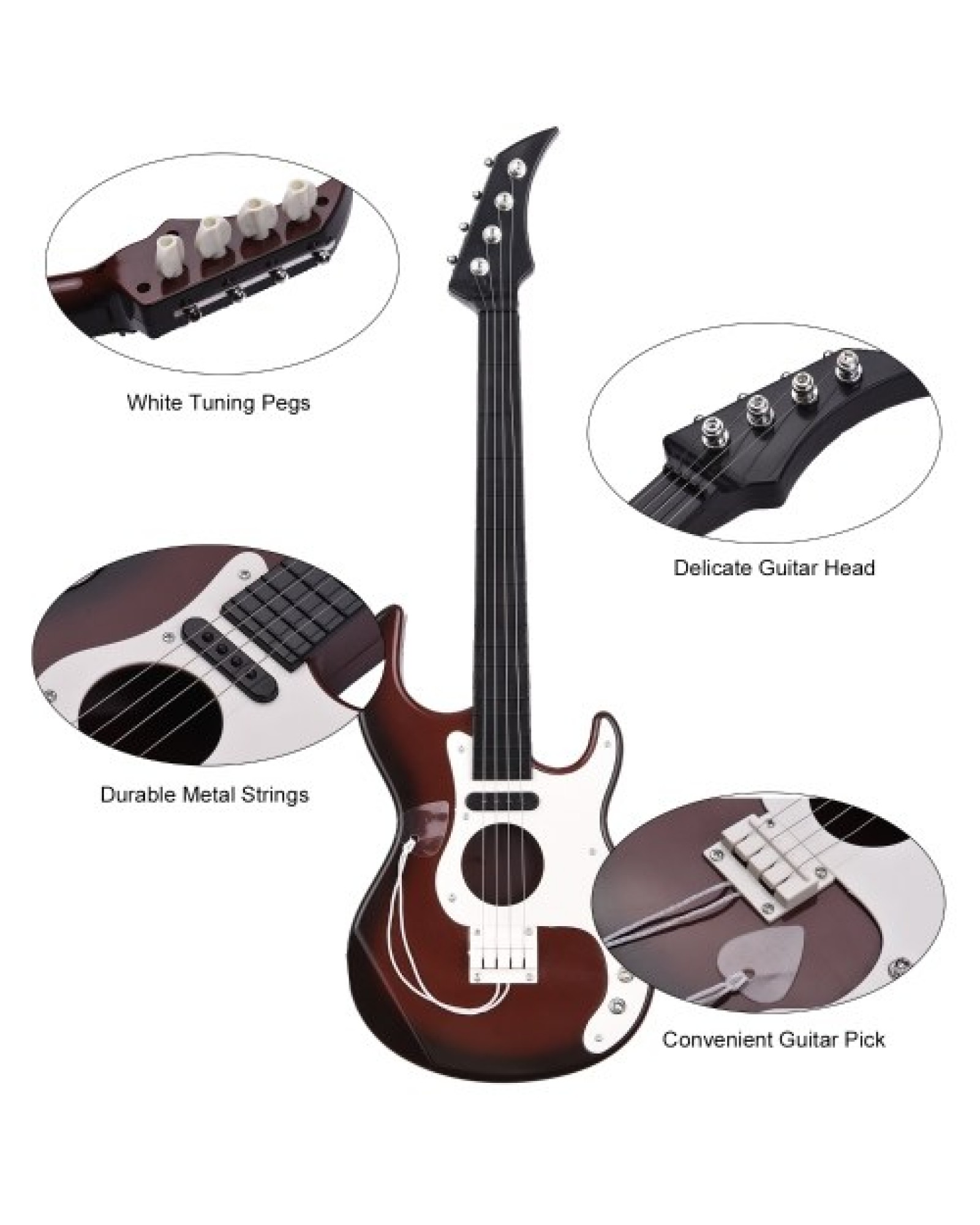 Children Simulation Bass Guitar 4-String Mini Musical Instrument