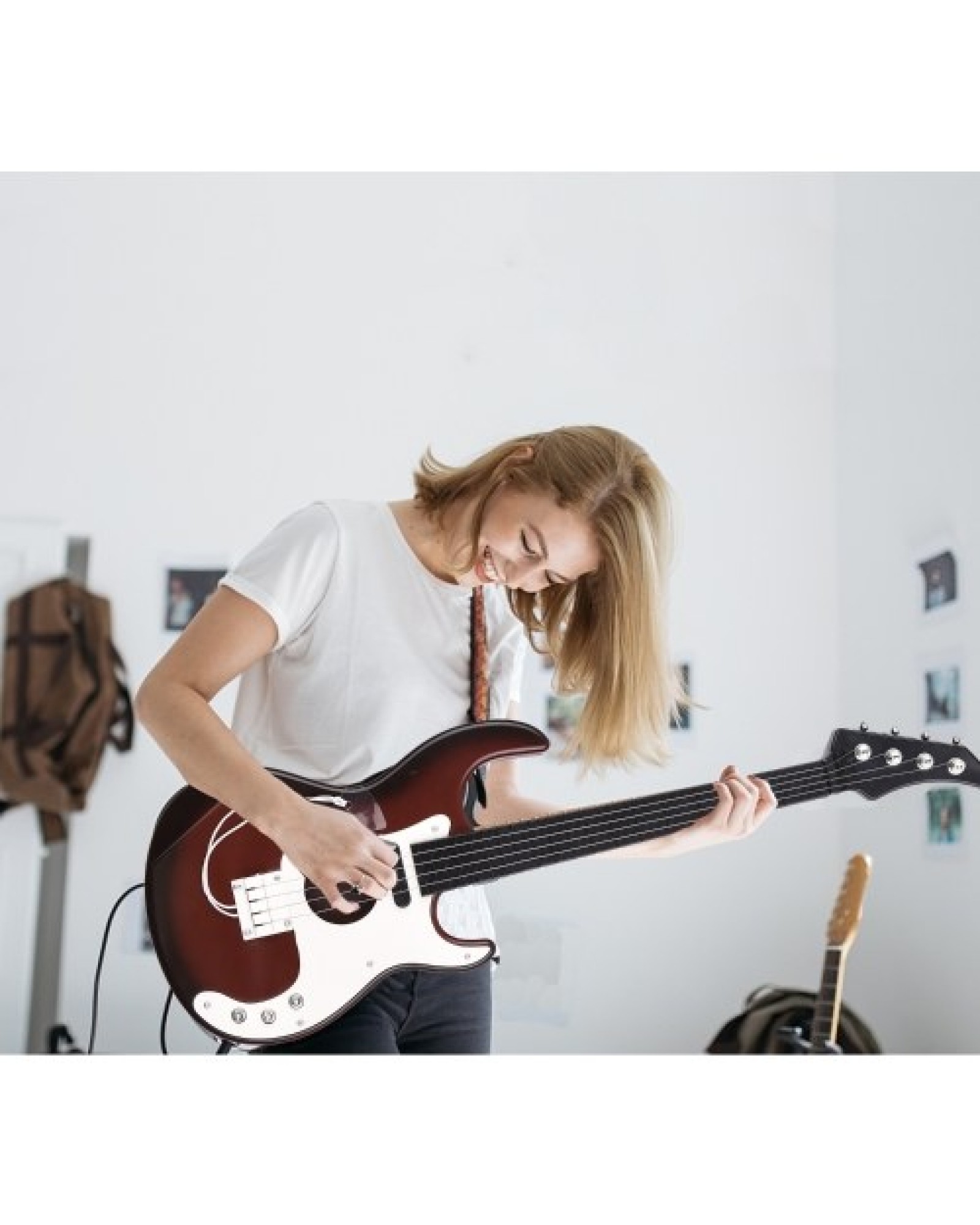 Children Simulation Bass Guitar 4-String Mini Musical Instrument