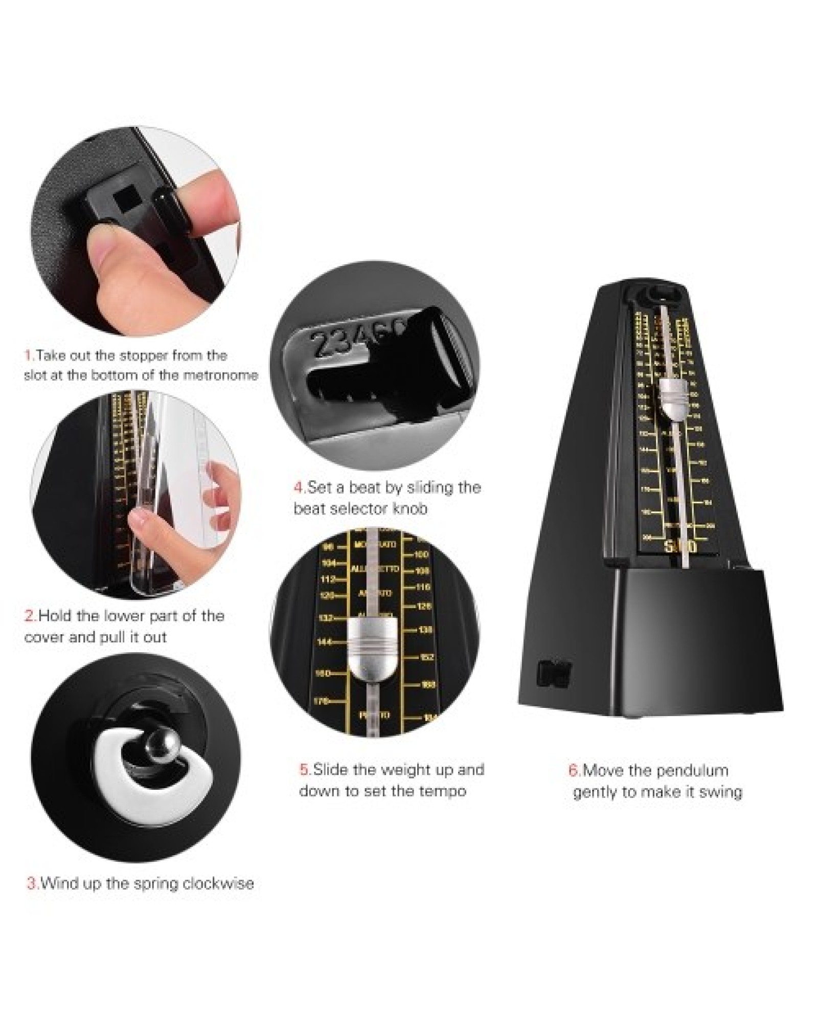 ABS Material for Guitar Violin Piano Bass Drum Musical Instrument Practice Tool for Beginners