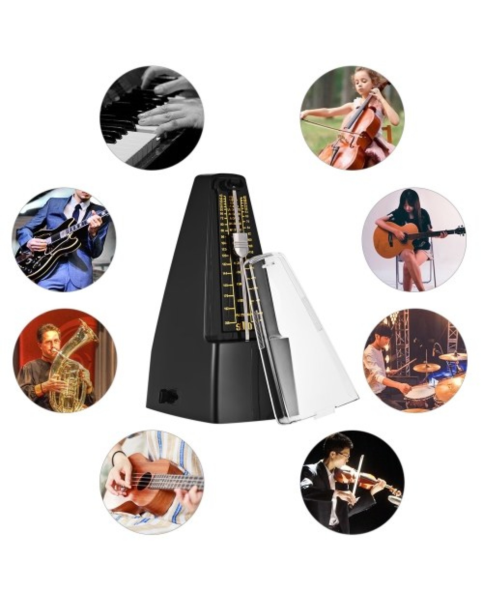 ABS Material for Guitar Violin Piano Bass Drum Musical Instrument Practice Tool for Beginners