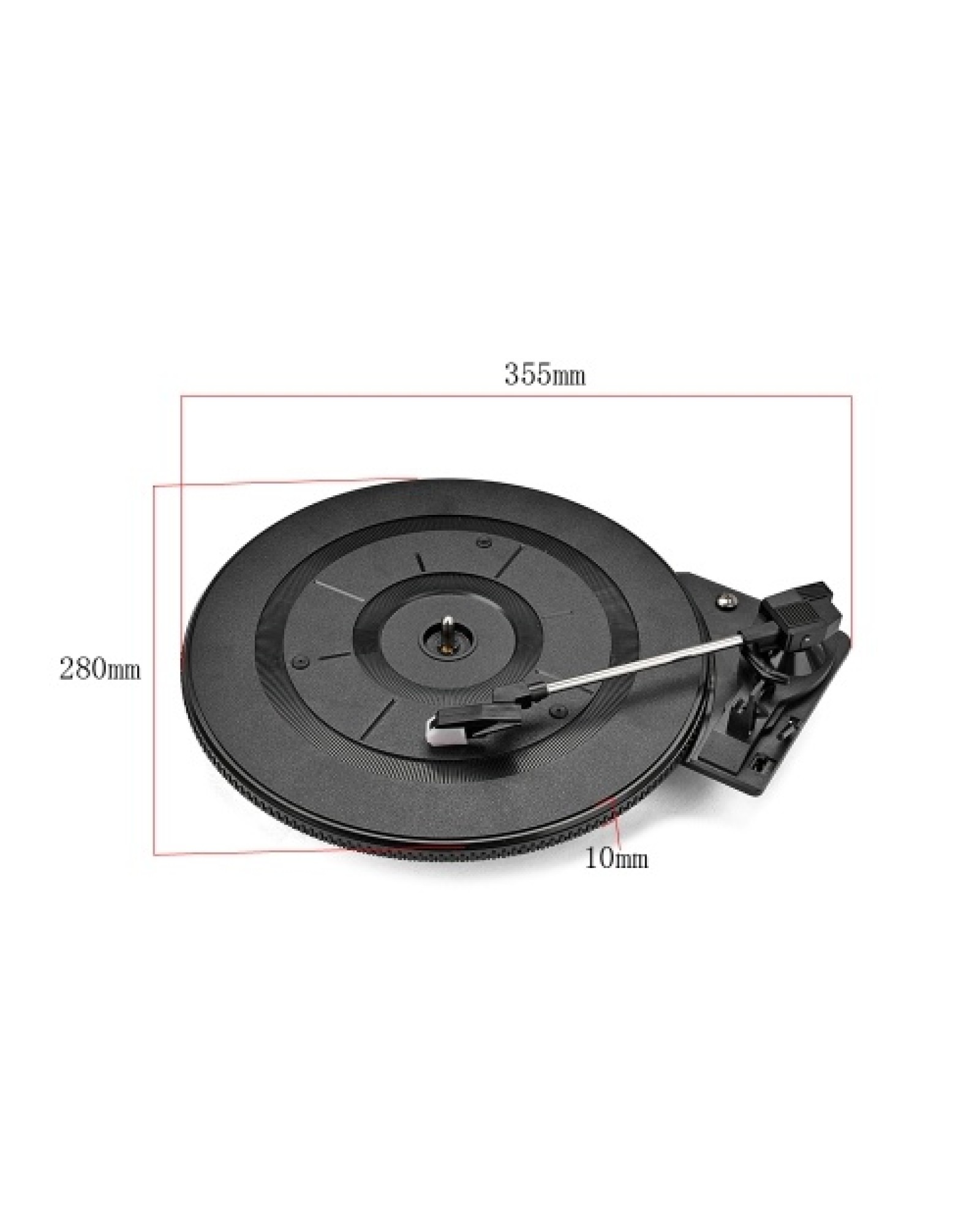 Vintage Vinyl LP Record Player Turntable 28cm 3 Speed(33/45/78 RMP) with Stylus Phonograph Accessories Parts