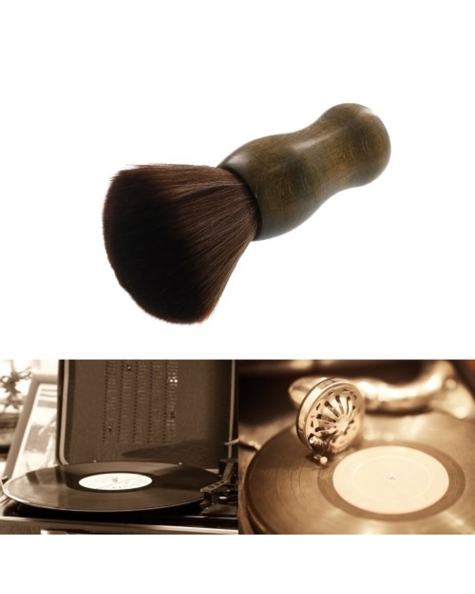 Vinyl Record Player Cleaning Brush Multifunctional Cleaner Anti-Static Soft Turntable CD Brush Soft Bushy Anti-static Nylon Wool