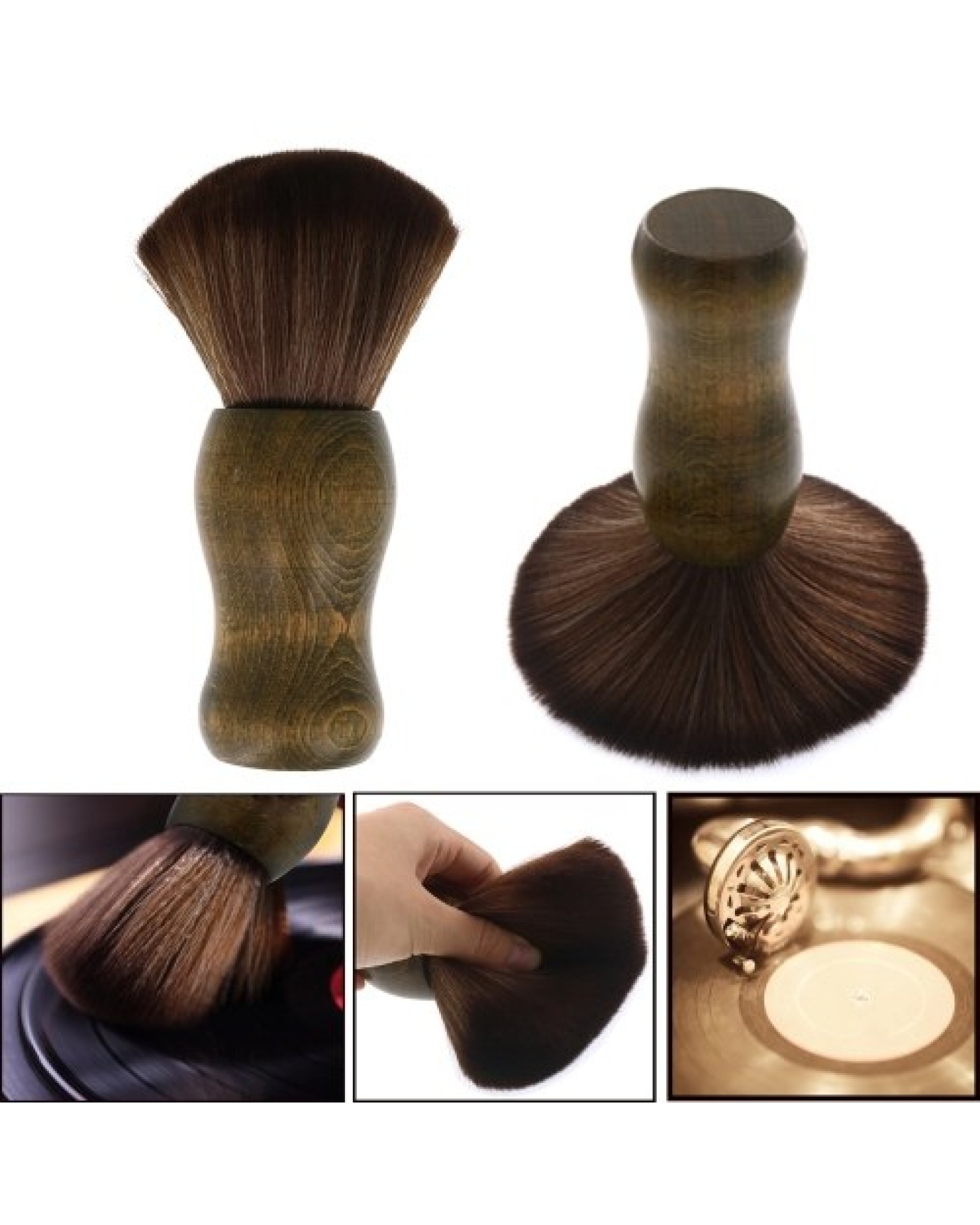 Vinyl Record Player Cleaning Brush Multifunctional Cleaner Anti-Static Soft Turntable CD Brush Soft Bushy Anti-static Nylon Wool