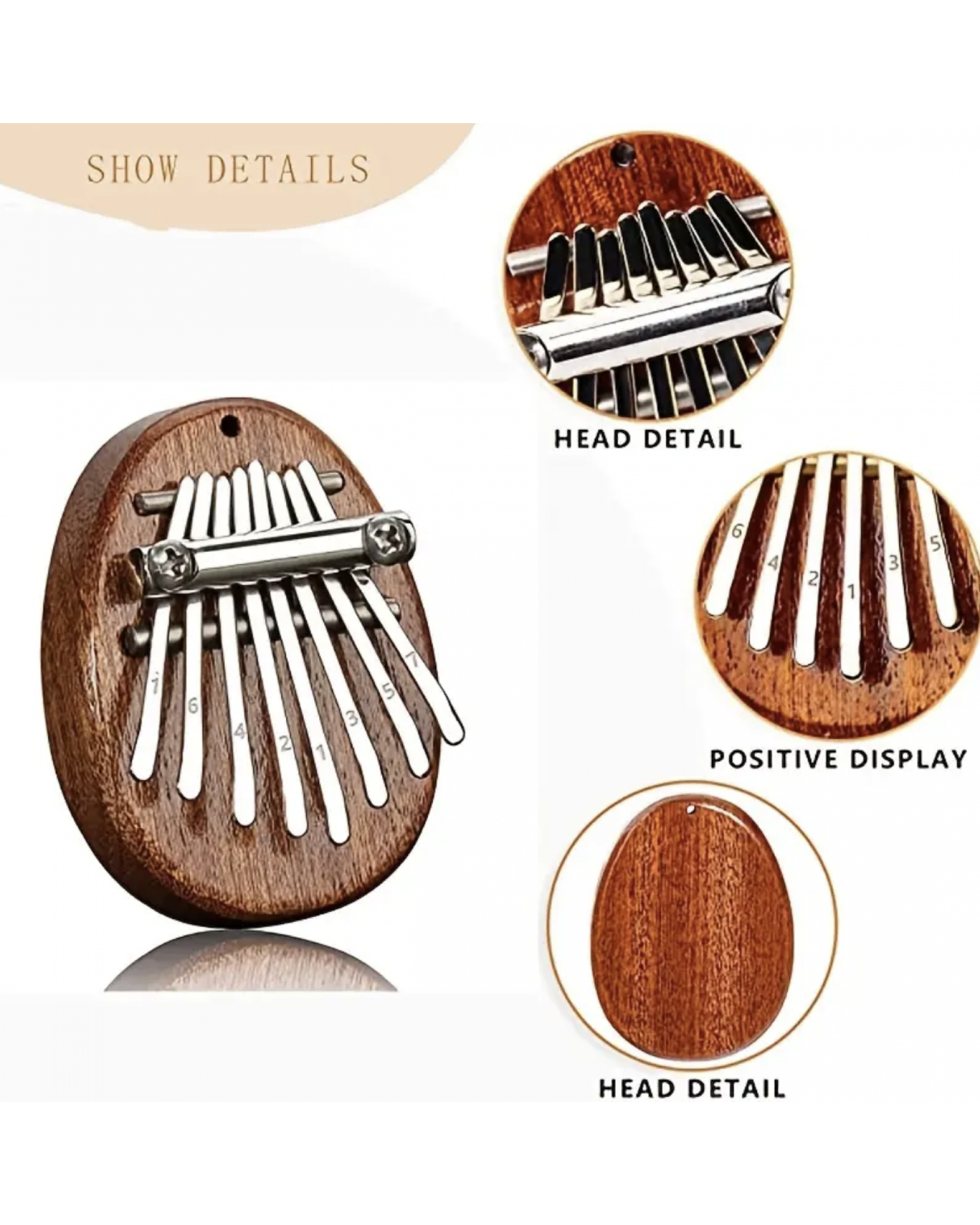 8 Key Mini Kalimba High Quality Exquisite Finger Thumb Piano Marimba Musical Good Accessory Pendant Gift