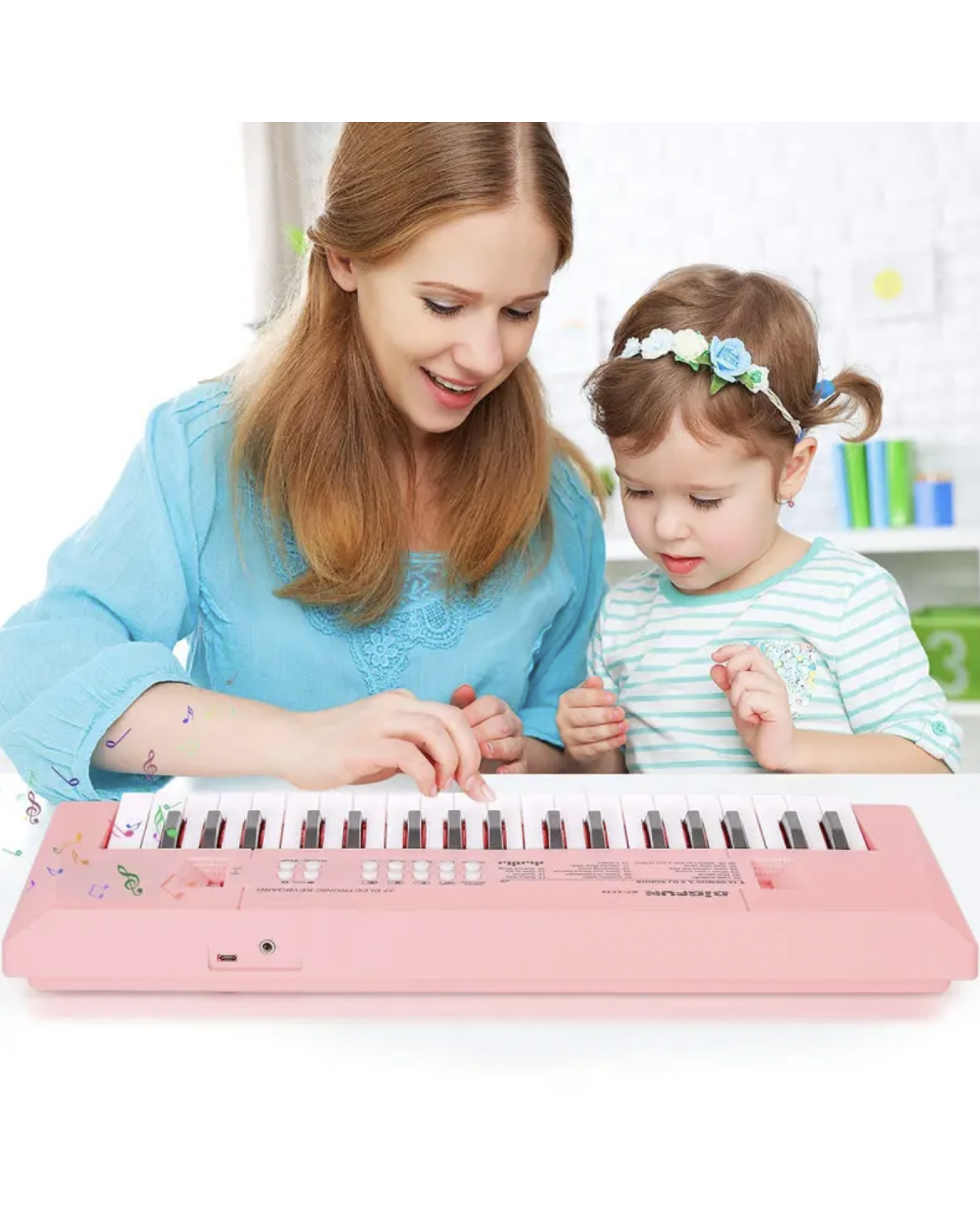 37 Keys Electric Kids Piano With Microphone, Musical Toy Piano For Kids Ages 3-5, Portable Electronic Keyboard Piano Learning Toys For 3 4 5 6 Year Old Boys Girls For Birthday Gifts