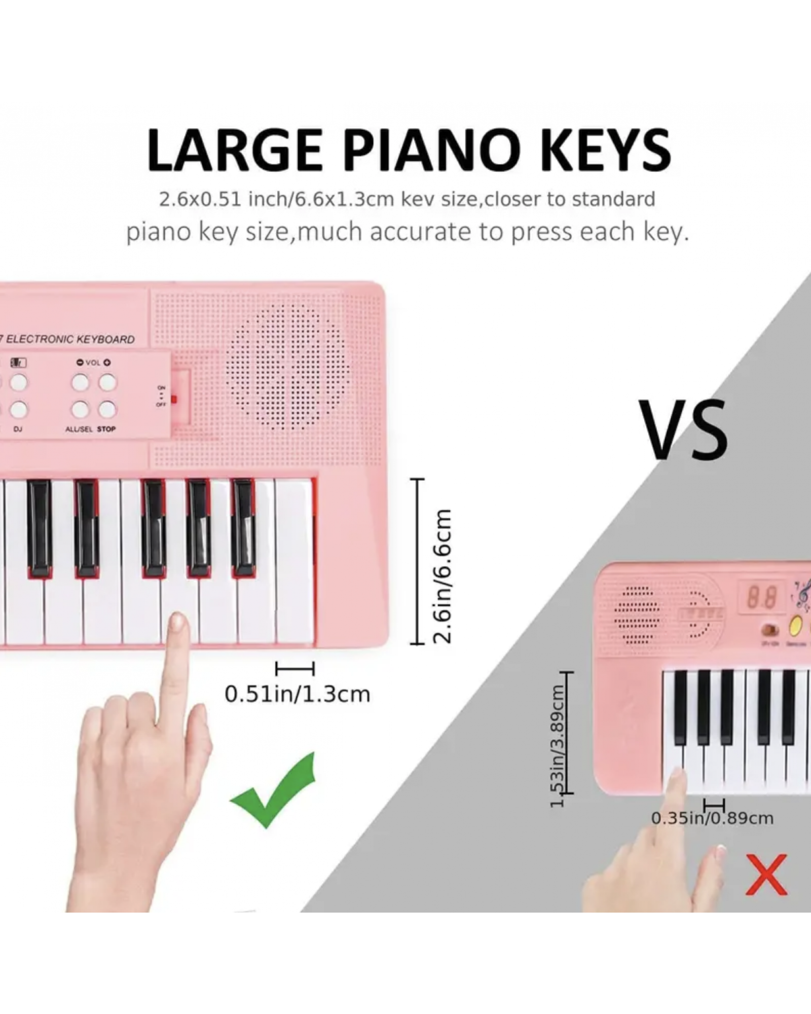 37 Keys Electric Kids Piano With Microphone, Musical Toy Piano For Kids Ages 3-5, Portable Electronic Keyboard Piano Learning Toys For 3 4 5 6 Year Old Boys Girls For Birthday Gifts