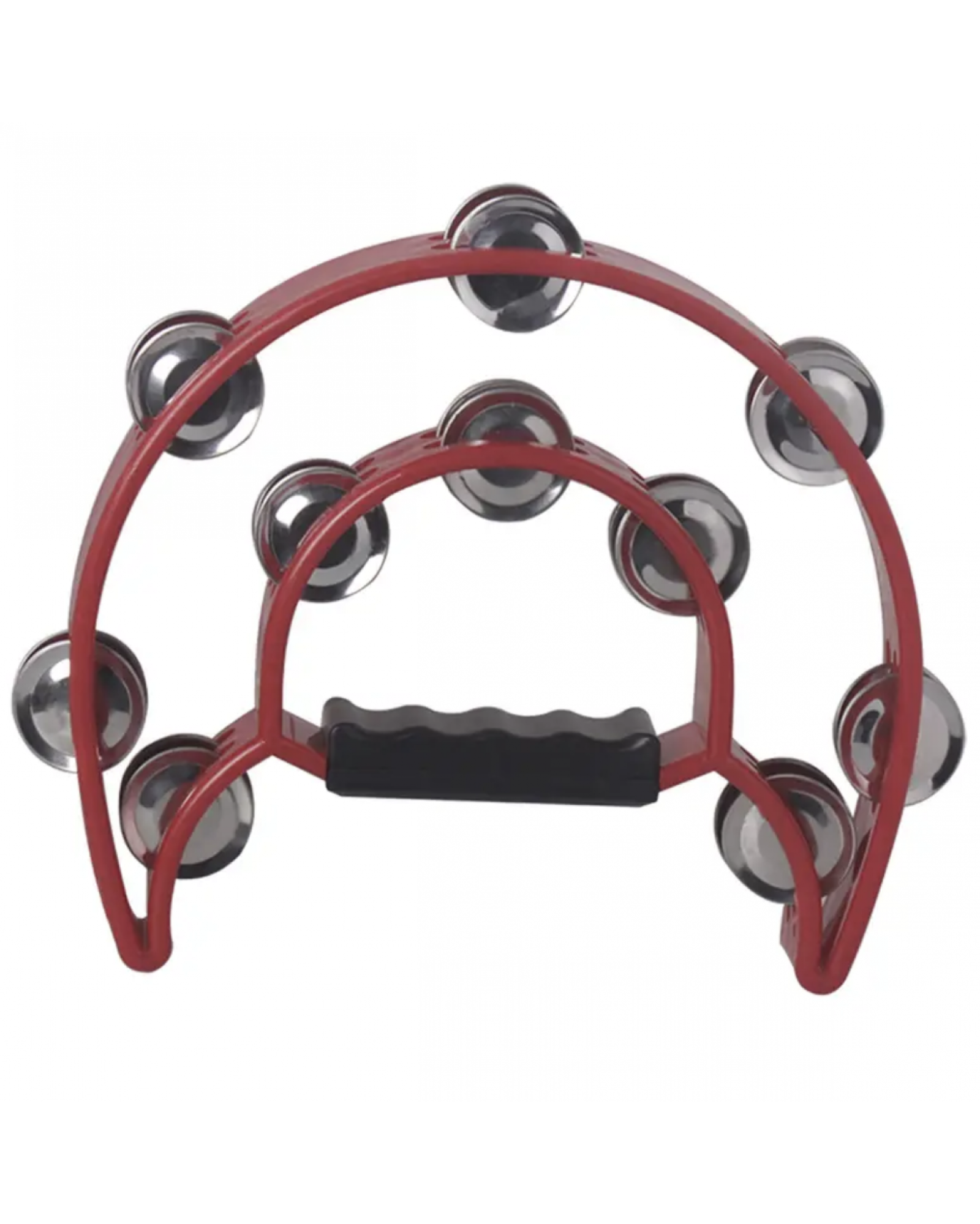 Percussion Instrument Plastic Double-layer Flower Drum Ring Karaoke Hand Bell Orff Double Row Flower Bell Drum Ring Musical Instrument Toy Hand Bell Orff Hand Drum Double-layer Hand Bell Drum Percussion Instrument Children's Music Gift