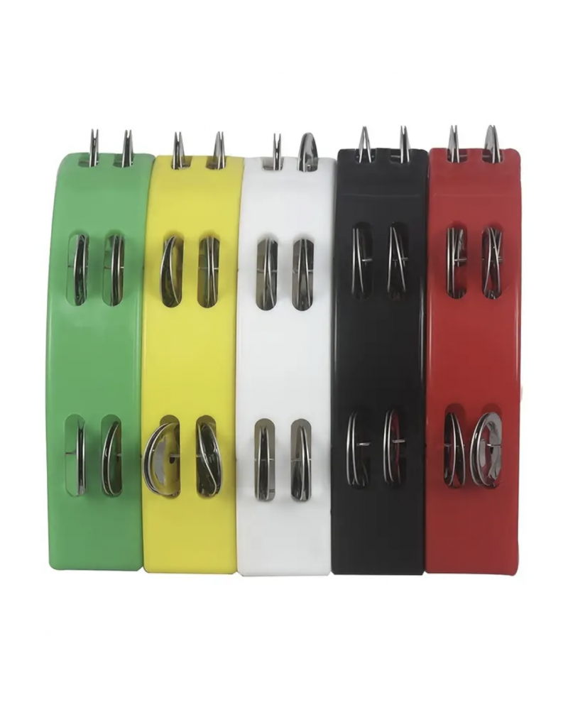 Percussion Instrument Plastic Double-layer Flower Drum Ring Karaoke Hand Bell Orff Double Row Flower Bell Drum Ring Musical Instrument Toy Hand Bell Orff Hand Drum Double-layer Hand Bell Drum Percussion Instrument Children's Music Gift