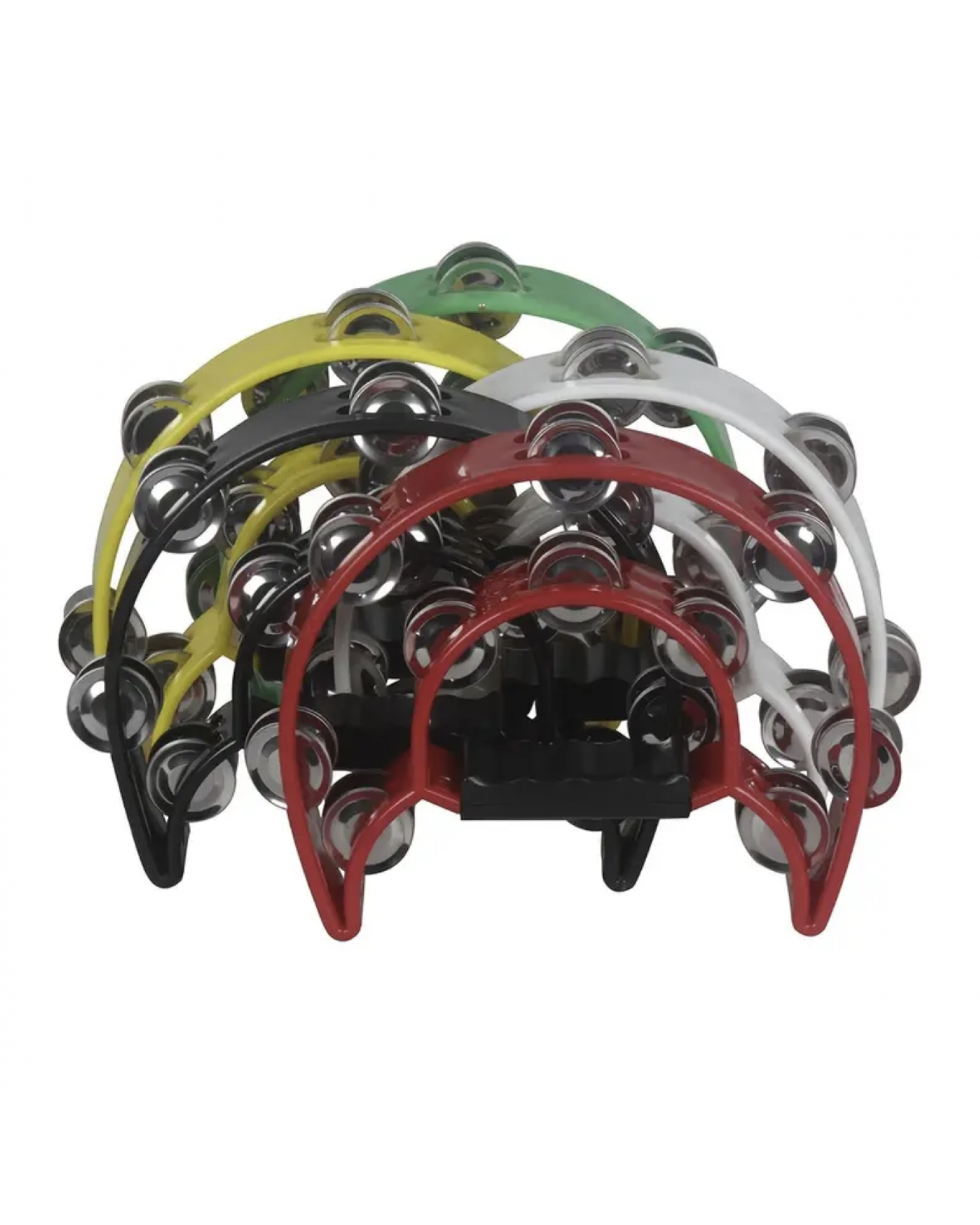 Percussion Instrument Plastic Double-layer Flower Drum Ring Karaoke Hand Bell Orff Double Row Flower Bell Drum Ring Musical Instrument Toy Hand Bell Orff Hand Drum Double-layer Hand Bell Drum Percussion Instrument Children's Music Gift