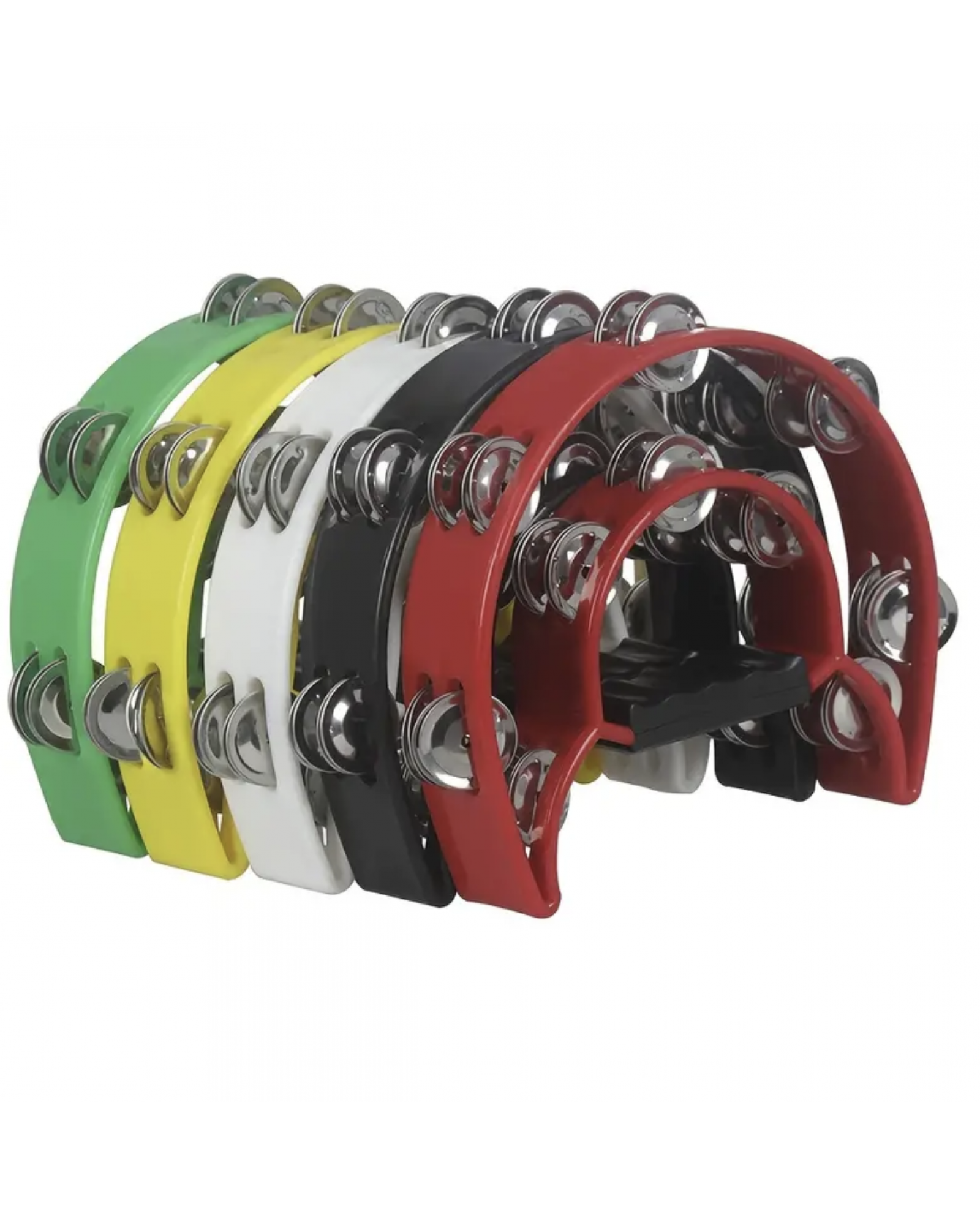 Percussion Instrument Plastic Double-layer Flower Drum Ring Karaoke Hand Bell Orff Double Row Flower Bell Drum Ring Musical Instrument Toy Hand Bell Orff Hand Drum Double-layer Hand Bell Drum Percussion Instrument Children's Music Gift